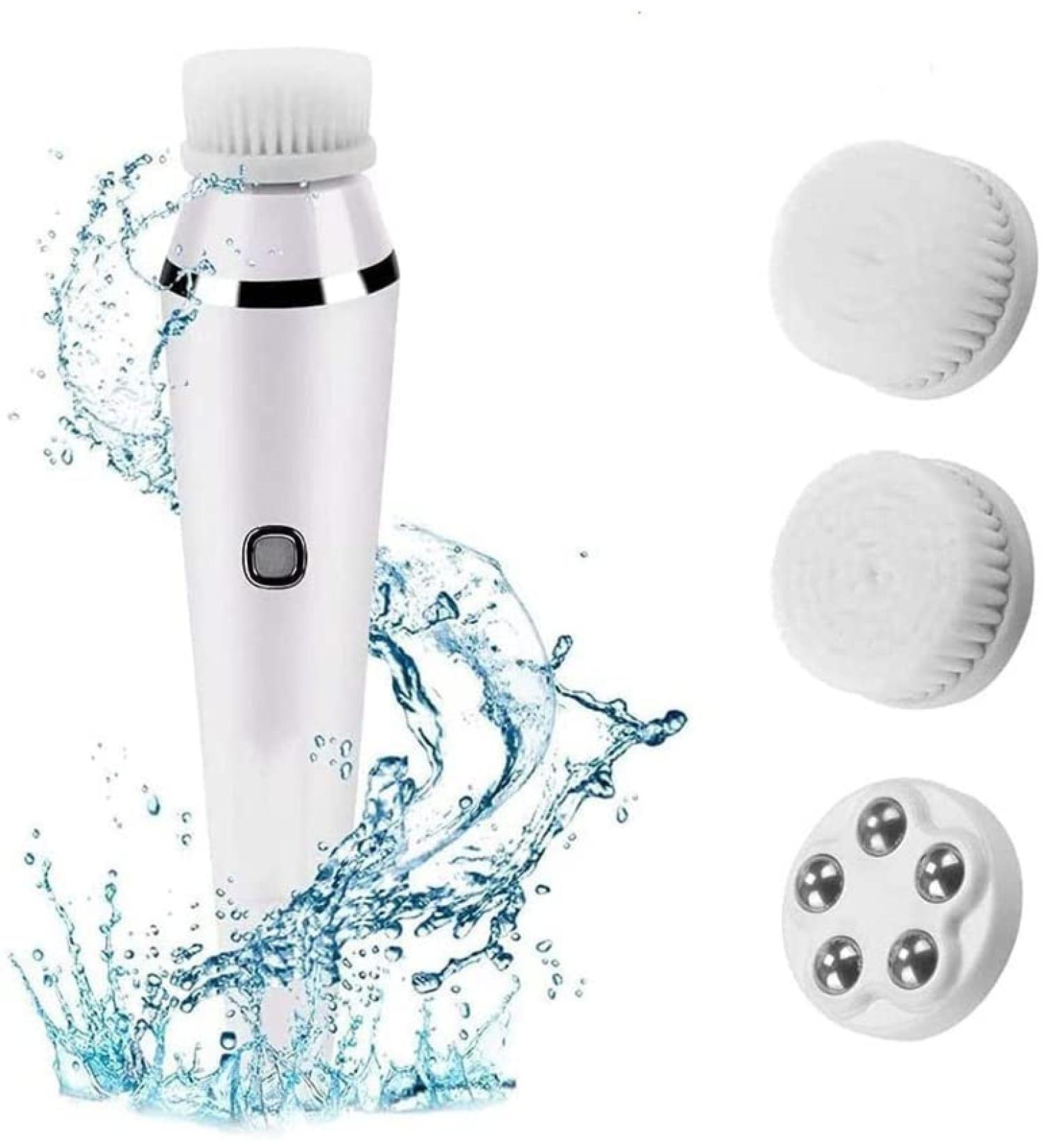 Corsehild Facial Cleansing Brush - Electric Spin Facial Brush with 3 Different Brush Heads for Deep Cleansing Exfoliating Removing Blackhead and Massaging Waterproof - Buy Online on GoSupps.com