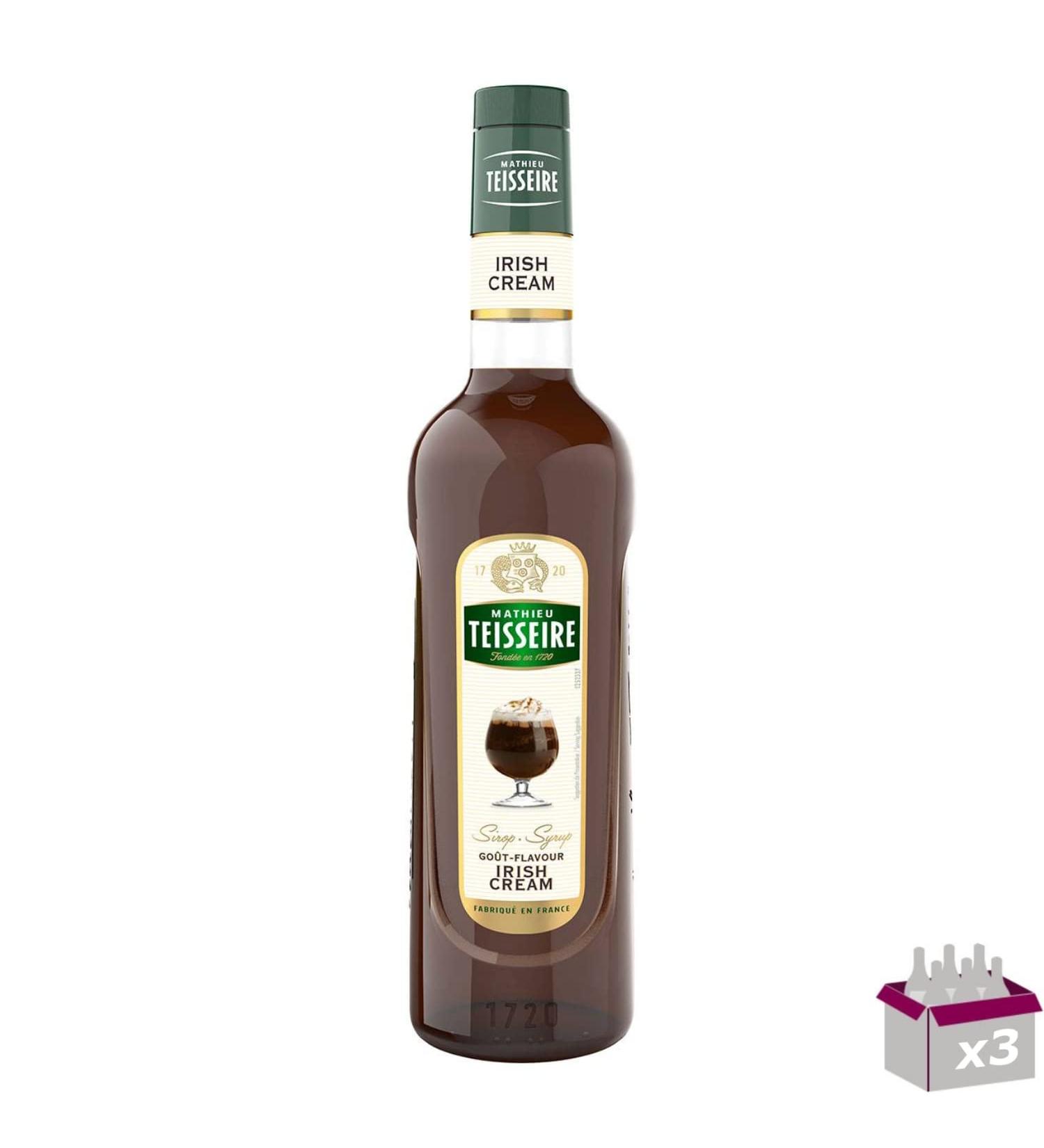 Lot de 3 - TEISSEIRE - Sirop Irish Cream - 70cL