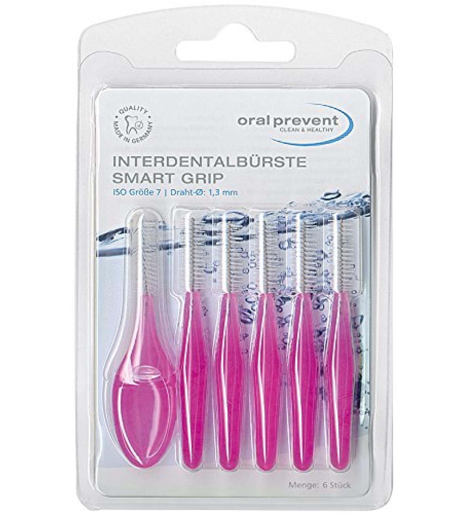 Oral Prevent Interdental Brushes Smart Grip purple - Wire: 1.30 mm | 1 blister with 6 pieces