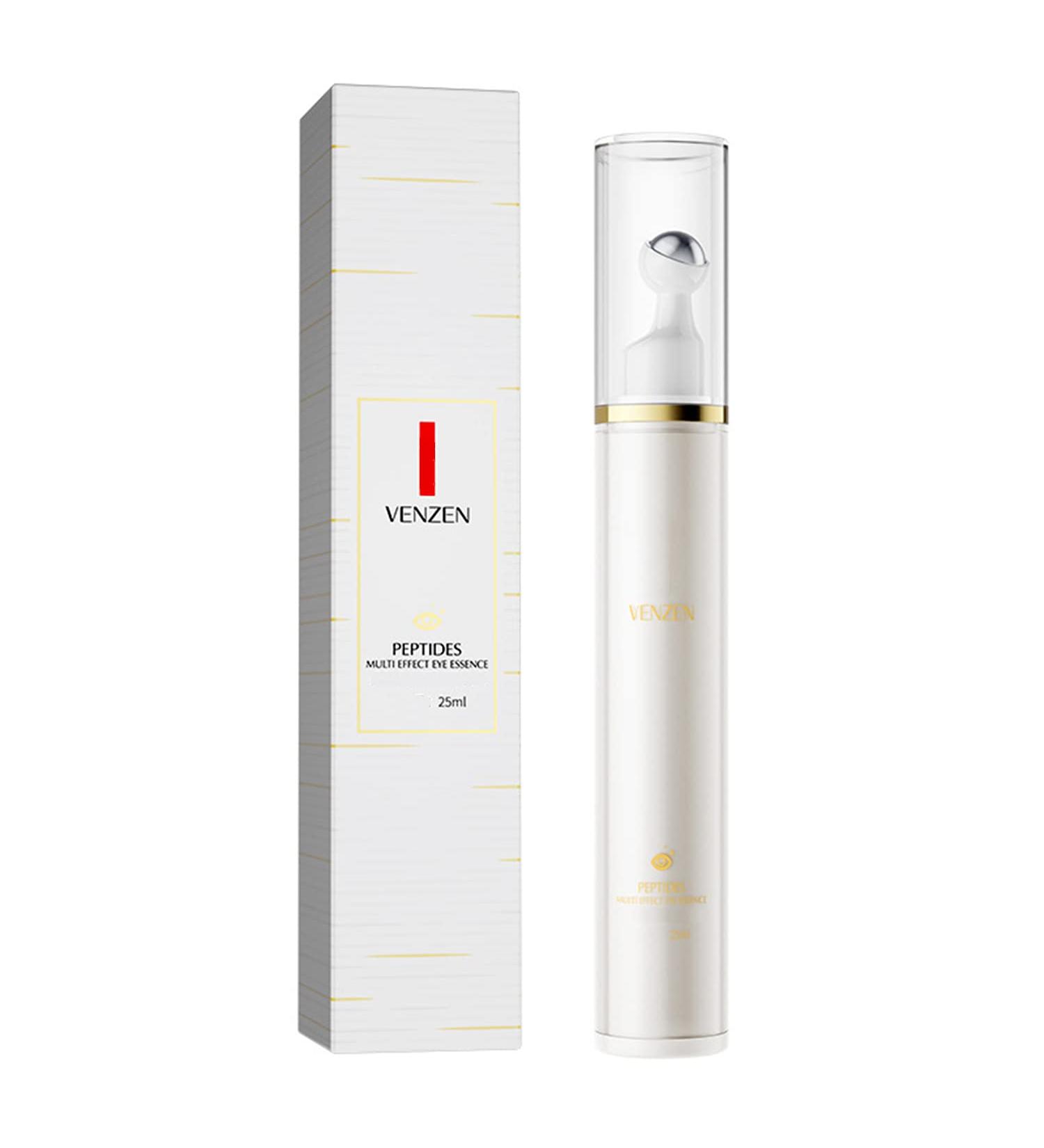VENZEN Peptides Multi Effect Eye Roller Essence - Removes Eye Bags Anti-Wrinkle Cooling Treatment 25ml / 0.85fl. oz - Shop Now for Youthful Skin - Buy Online on GoSupps.com