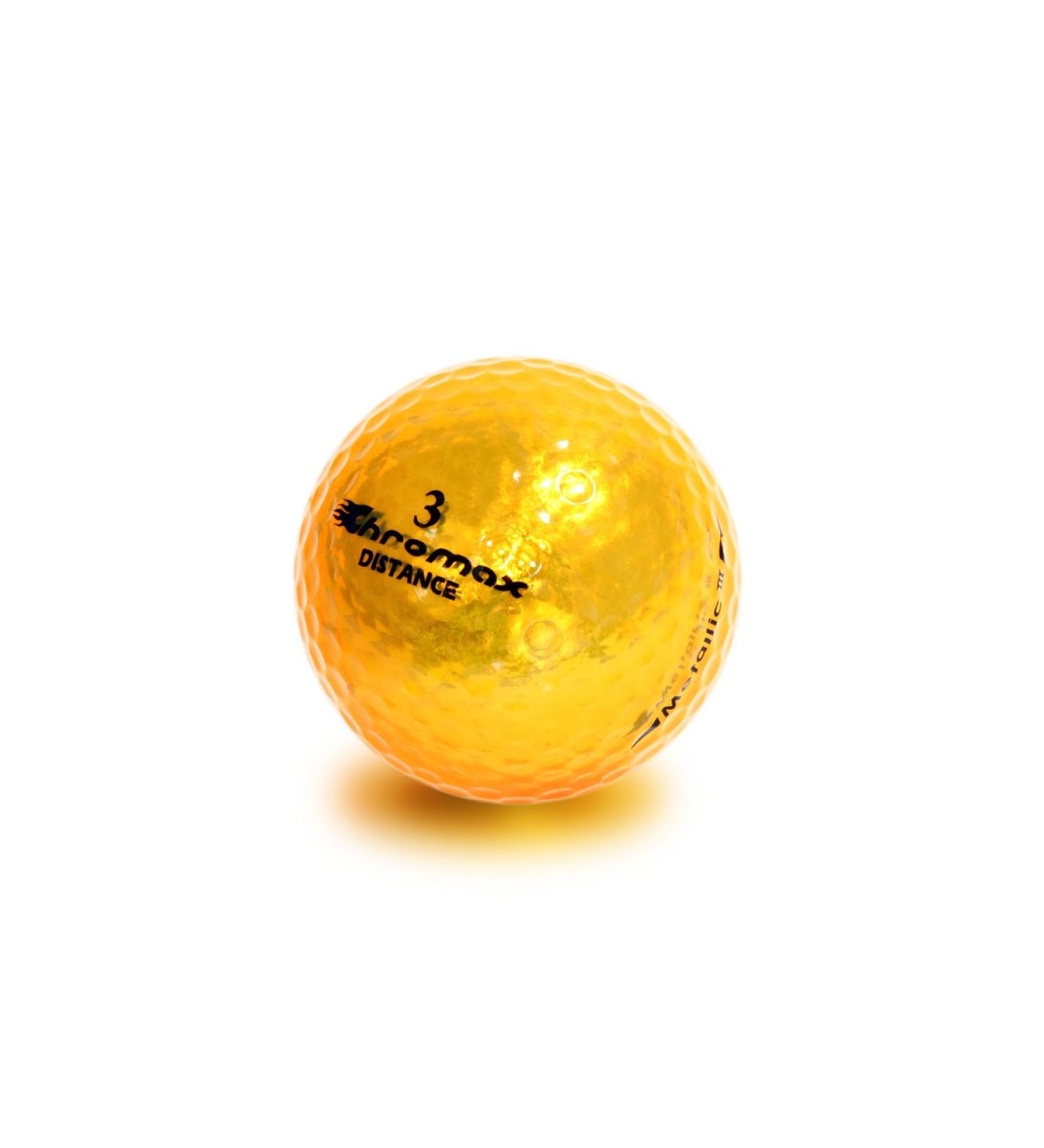 Chromax High Visibility Golf Balls 6-Pack in Gold - Stand Out on the Course! - Buy Online on GoSupps.com
