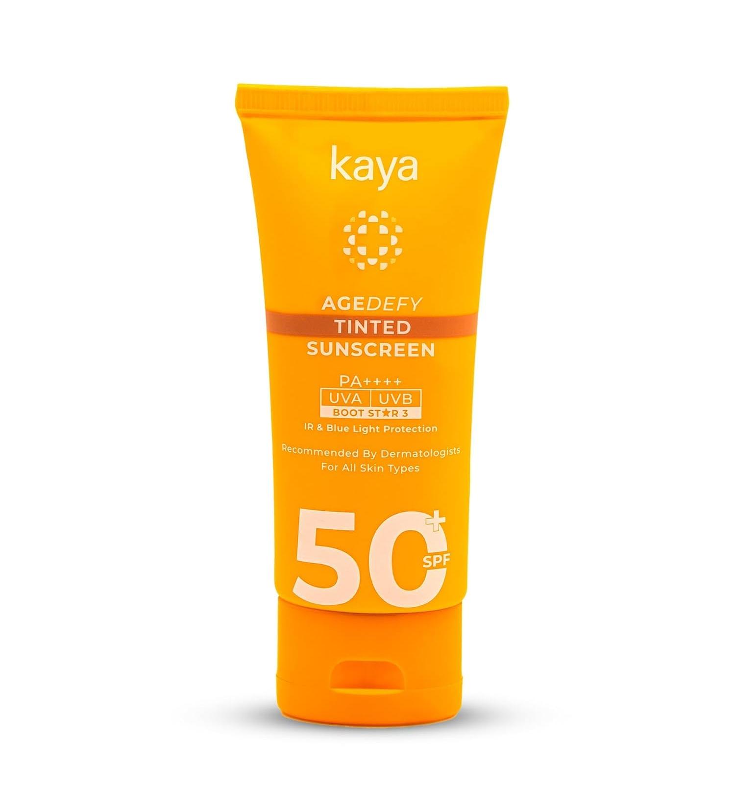 Age Defying Tinted Sunscreen with SPF 50 PA+++ Zinc Oxide Niacinamide Radicare Gold Dermatologist-Developed Blue Light Protection 50ml - Buy Online on GoSupps.com