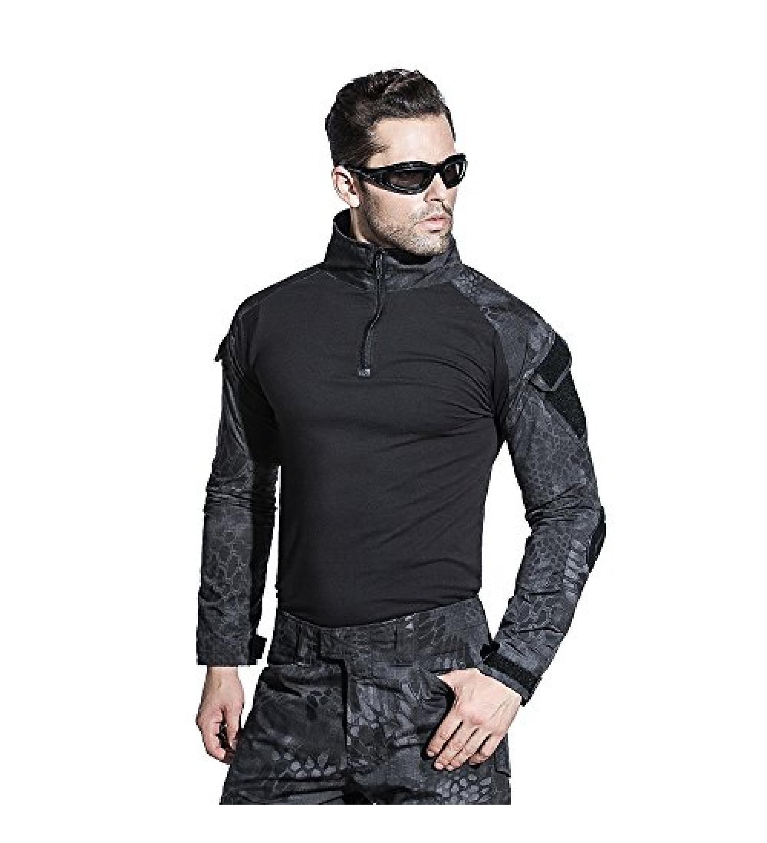 SINAIRSOFT Tactical Pants Shirt with Knee Pads - Army Combat BDU Set, Medium, Typhon Camo - Buy Online on GoSupps.com