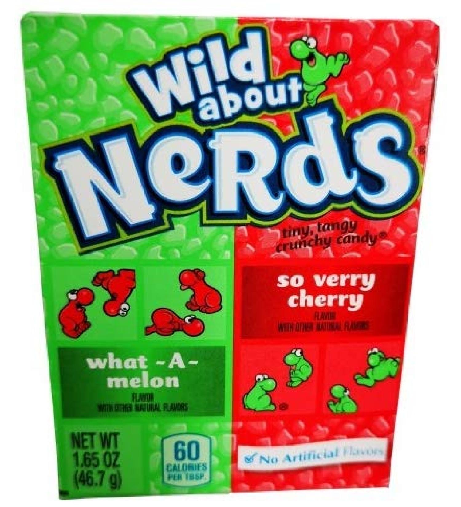 Wonka Nerds Wild Cherry and Watermelon Box 46.7g