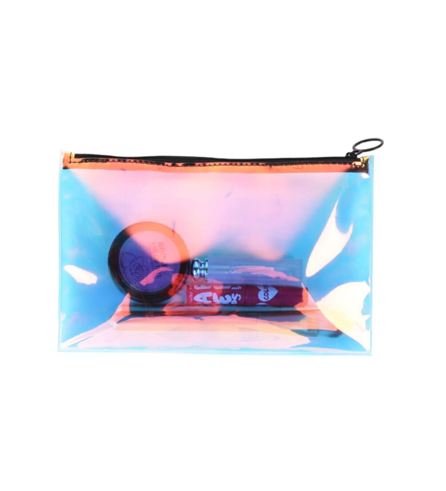 Tendycoco HOLOGY Makeup Bag | TPU Clear Travel & Home Cosmetic Organizer | Schiller Kosmetik Bag - Buy Online on GoSupps.com