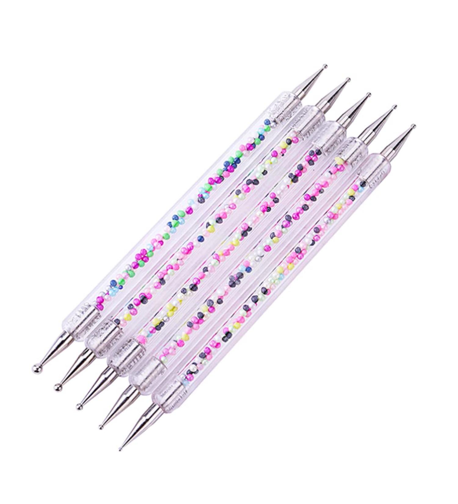 Lurrose 5pcs Nail Pencil Accessories - Acrylic Dotting Pens Double Head Stylist & Gemstone Bead Tools for Nail Art - Buy Online on GoSupps.com
