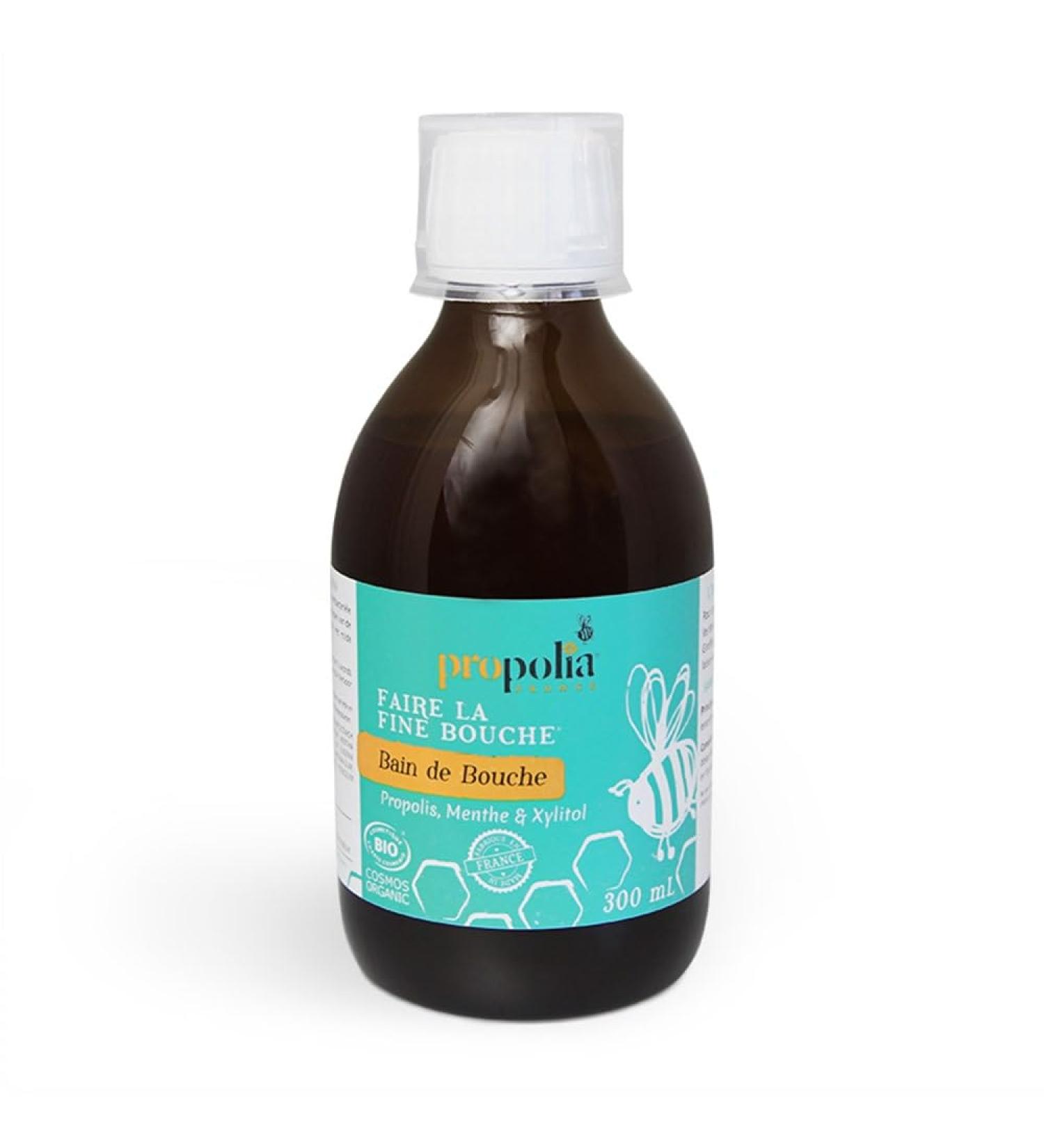 PROPOLIA - Organic - Daily mouthwash - Purifies and soothes the gums - Protection - Fresh breath - Propolis, Mint & Xylitol - 12h effectiveness - Made in France - 300 ml
