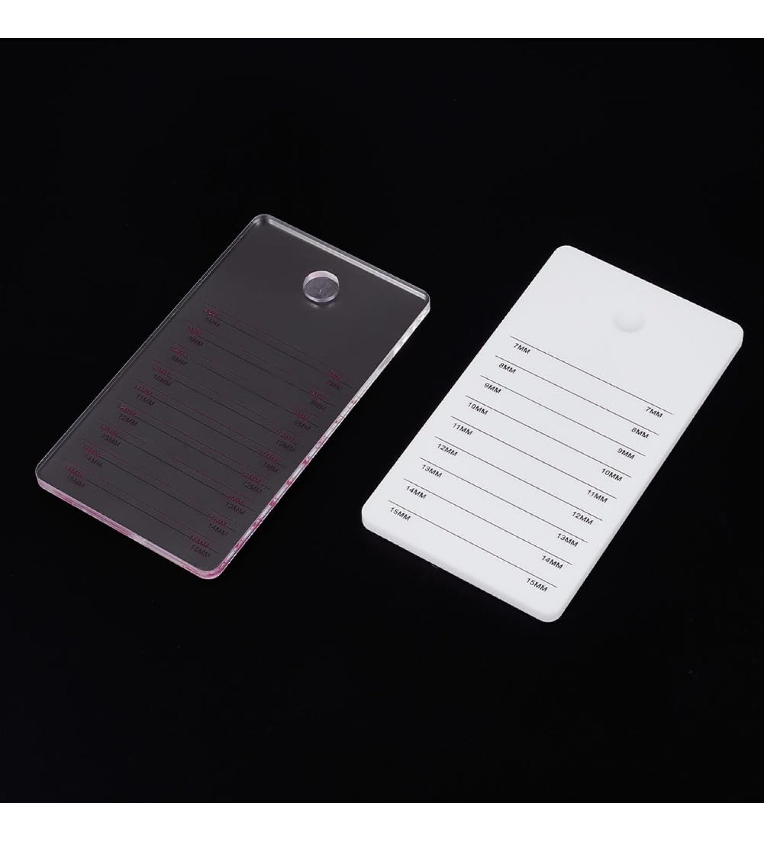 2 Pcs Eyelash Extension Pallet - Acrylic Lash Tray for Display | Transparent False Lash Board in 2 Colors - Buy Online on GoSupps.com