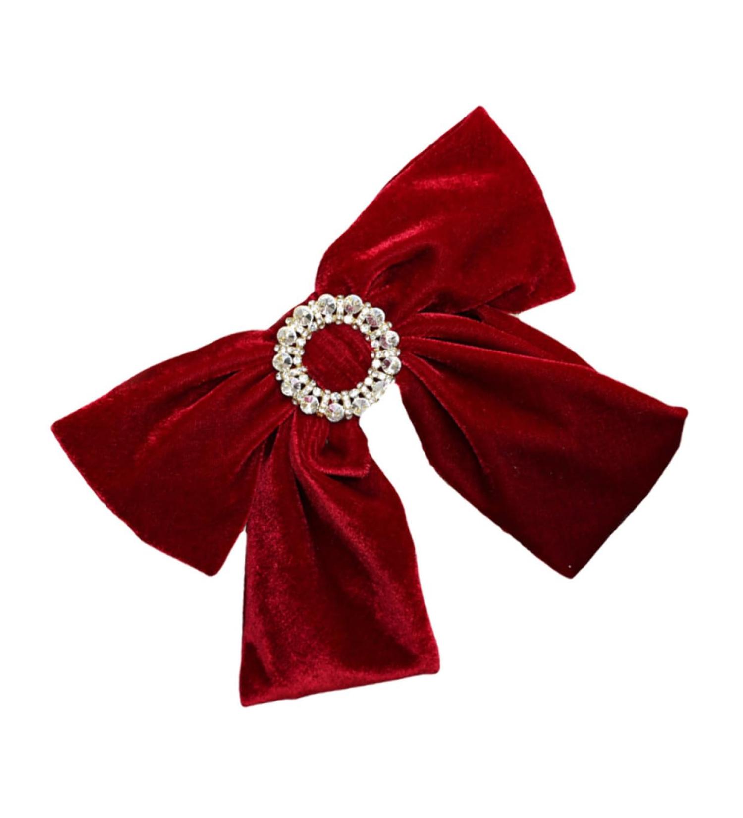 FRCOLOR Big Hair Bow Women Hair Clips French Style Hair Accessories Barrettes s Hair Accessories Ribbon s Hair Clips French Barrettes Hair woman alligator clip velvet Hair Bow Clips - Buy Online on GoSupps.com