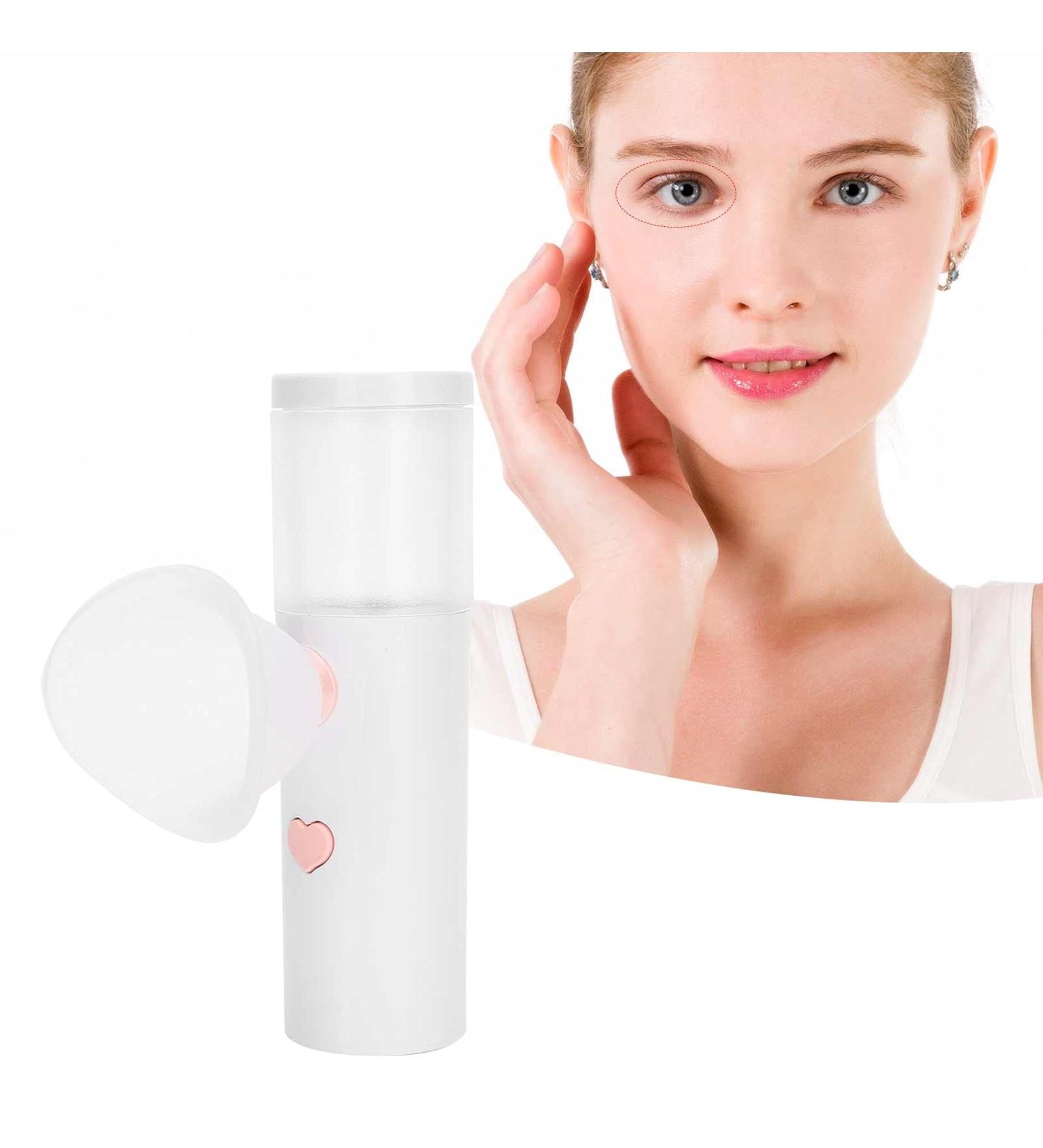 Portable USB Eye Relief Sauna Facial Sprayer - Nano Spray for Puffiness & Eye Bags (White) | International Shipping Available - Buy Online on GoSupps.com
