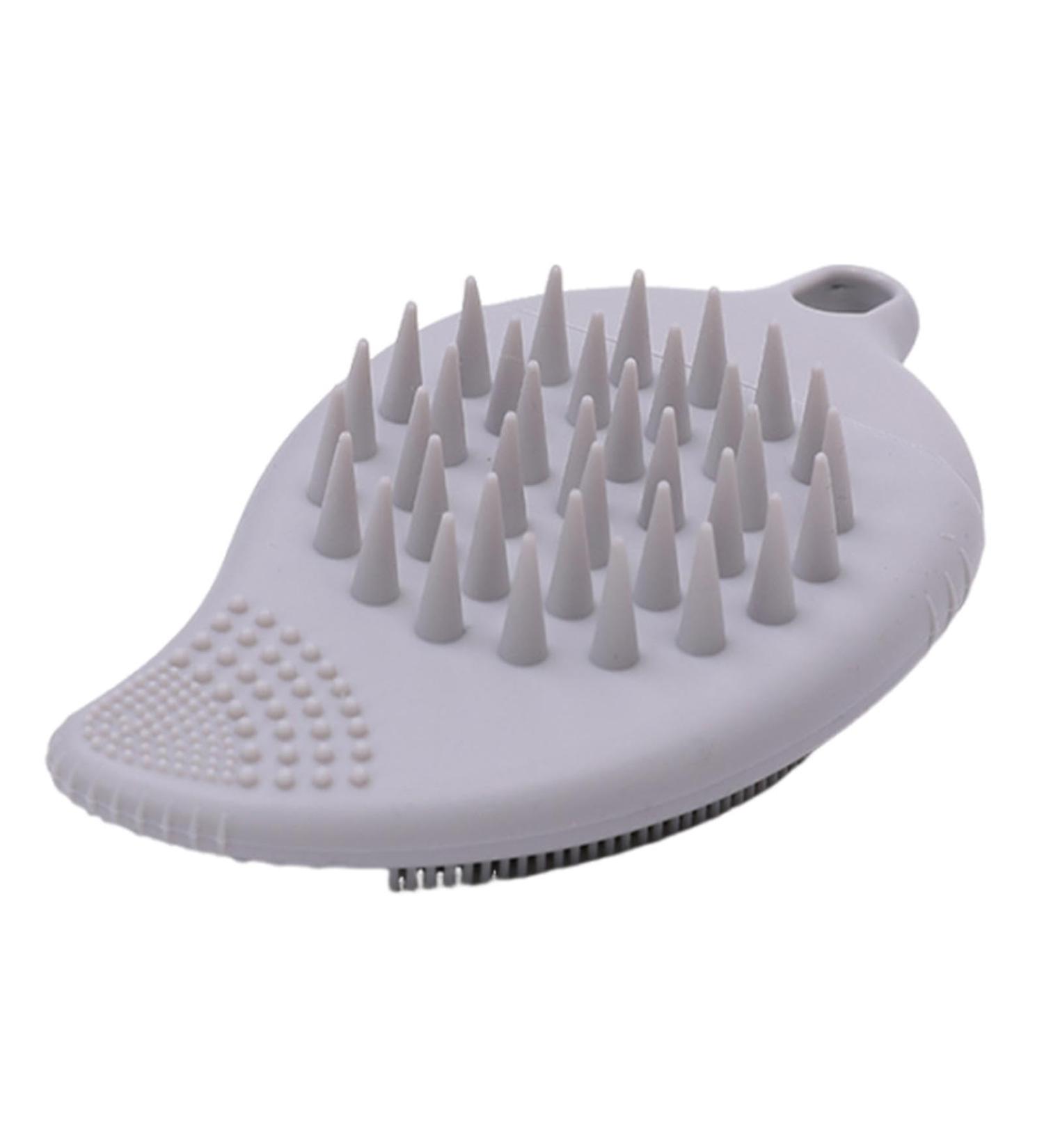 Uozonit Facial Cleanser Facial Cleanser Double-Sided Facial Cleansing Brush Made of Soft Silicone Manual Skin Care Scalp Brush Versatile Hand Scrubber Light Grey - Buy Online on GoSupps.com