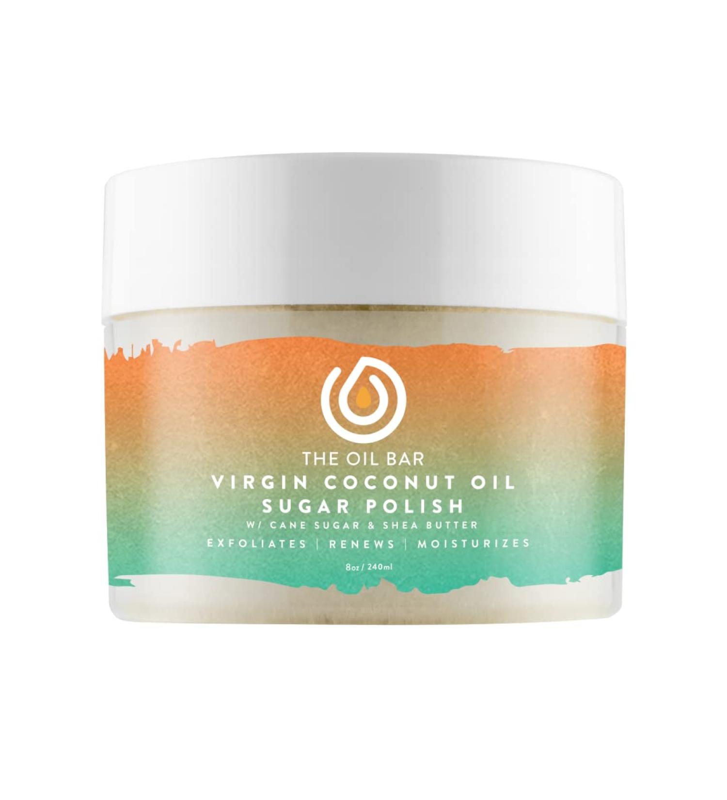 Amber White Scented Virgin Coconut Oil Sugar Polish - 8 oz.