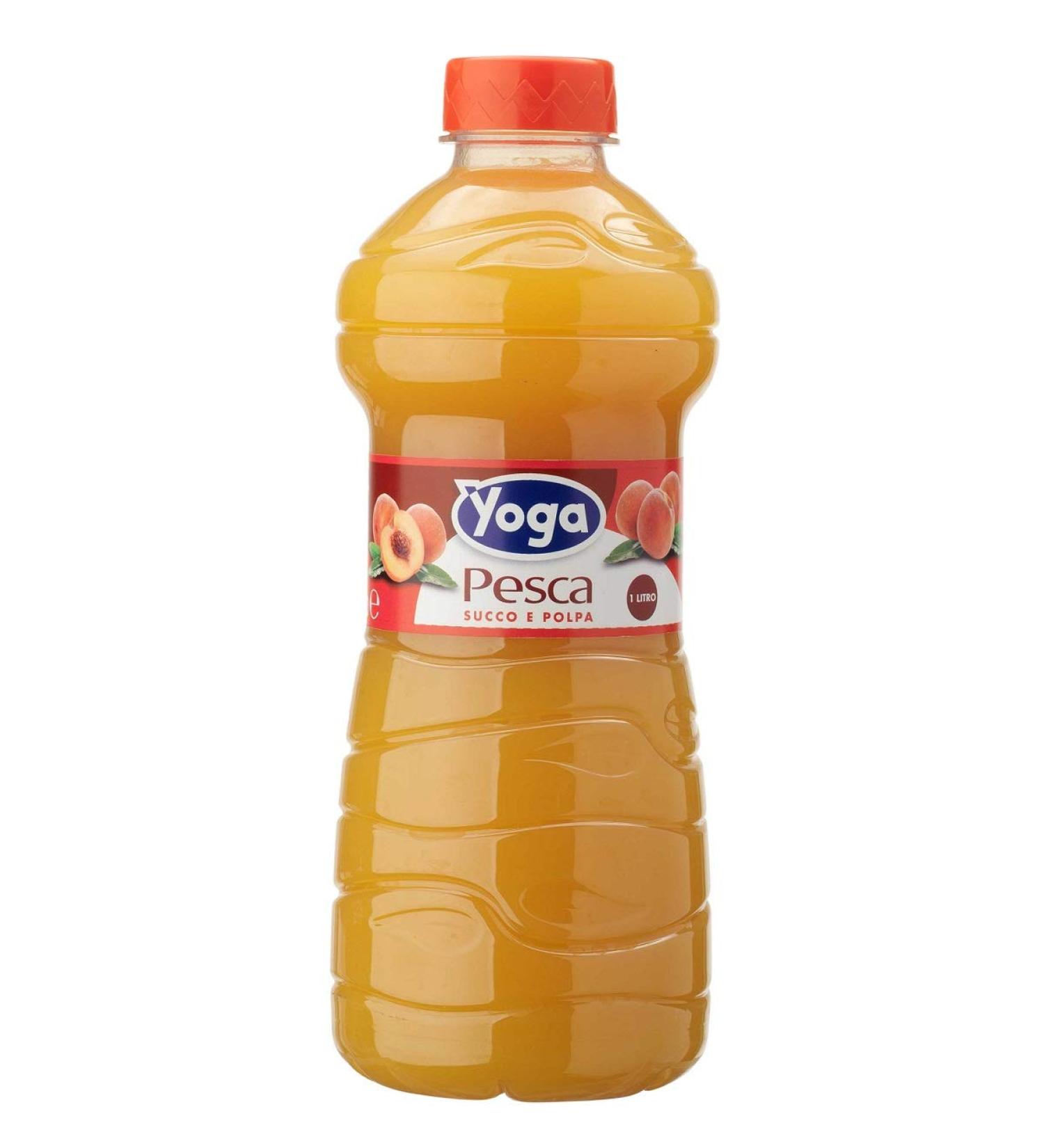 Yoga Pack of 12 bottles of Pesca pet yoga fruit juice - 1 liter