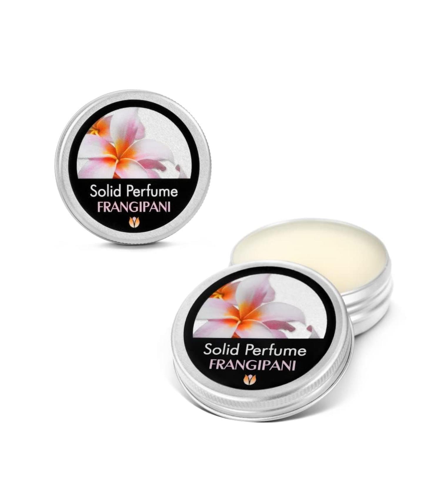 Flowerland Solid Perfume - Portable Pocket Balm Perfume Perfect for Travel Use - Natural Fragrance Parfum for Men and Women - Natural & Vegan - Frangipani (30ml) - Buy Online on GoSupps.com