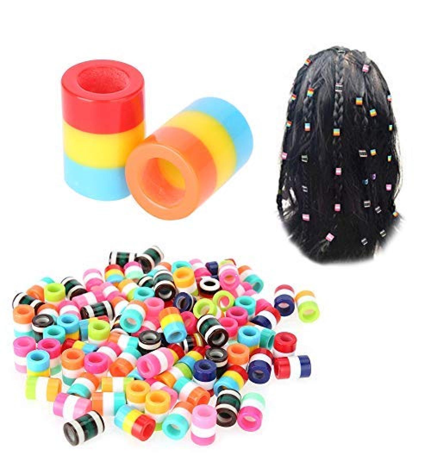 Hair Braid Beads Hair Accessories Colorful Braiding Beads Resin Beads for Decorating Hair African Style Hair Beads100pcs / set - Buy Online on GoSupps.com