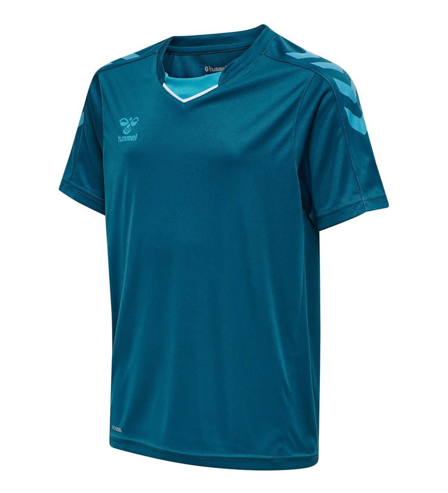 hummel Unisex Children's Hmlcore XK Poly Jersey S/S Kids T-Shirt - Blue | Size 116 EU | International Shipping Available - Buy Online on GoSupps.com