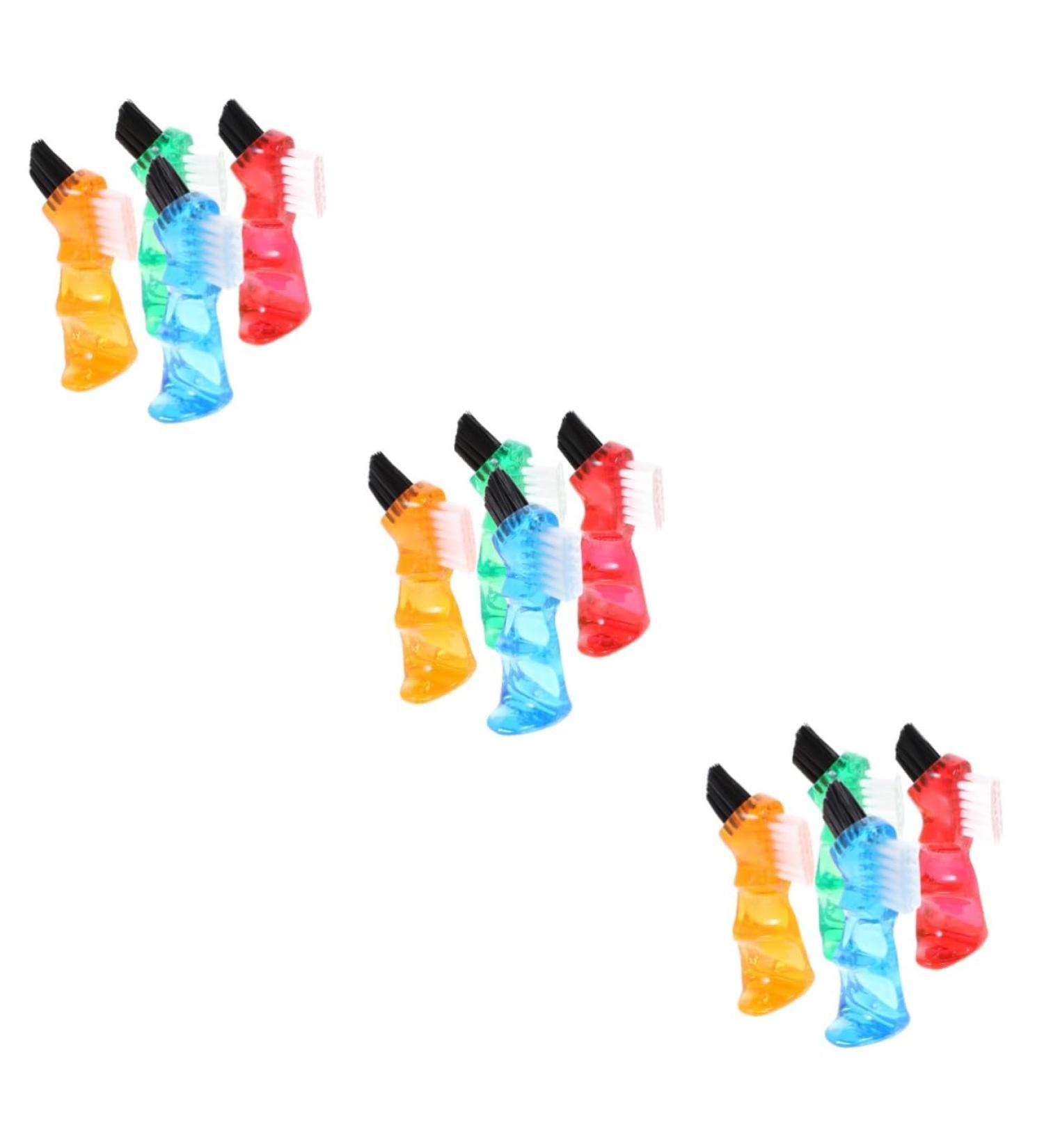 PartyKindom 12 Pcs Toothbrush Cleaning Brush - Small Plastic Jewelry Cleaners in Assorted Colors | Pack of 1 - Buy Online on GoSupps.com