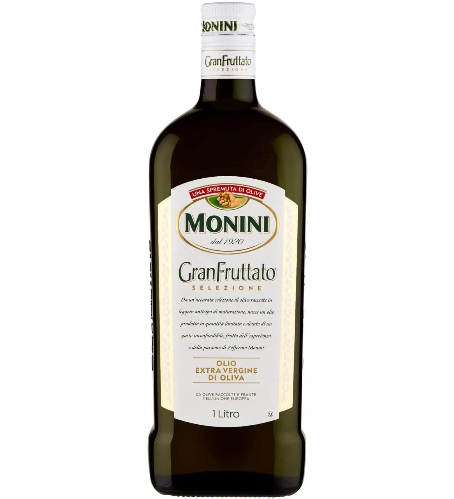 Monini Monini Granfruttato Extra Verdine Olive Oil 100% Italian Olive Oil 1 Litre Pack of 3