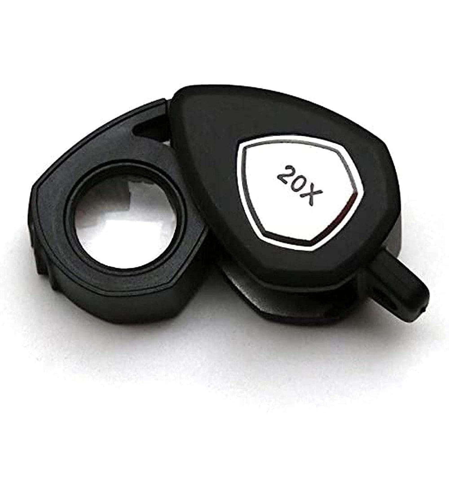 Magnifiers Portable Jewelry Magnifying Glass 20X Magnification Optical Glass Lens Pocket Jewel Coin Magnifier Identify Helping Hand Comfortable Anniversary - Buy Online on GoSupps.com