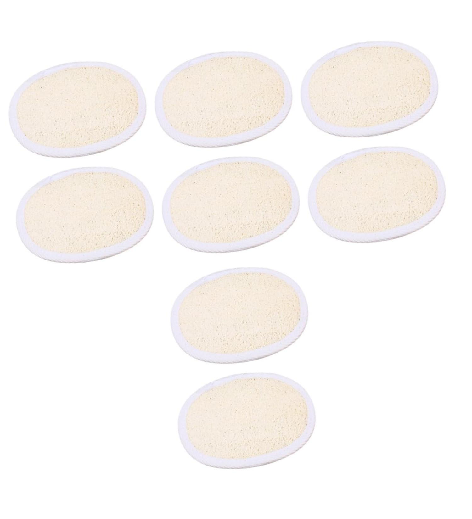 8 Pcs Natural Bath Sponge & Loofah Set - Exfoliating Bathing Sponges Gloves & Pads for Oil Removal - Buy Online on GoSupps.com