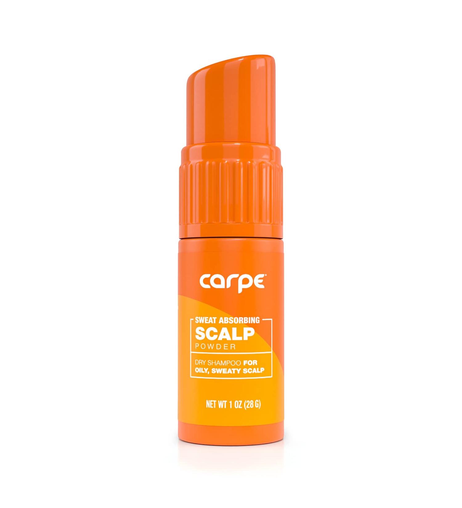 Carpe Sweat Absorbing Scalp Powder: Non Aerosol Dry Shampoo for Men & Women - Residue Free, Oily Hair Treatment for Dark & Light Hair - Use Between Washes - Buy Online on GoSupps.com