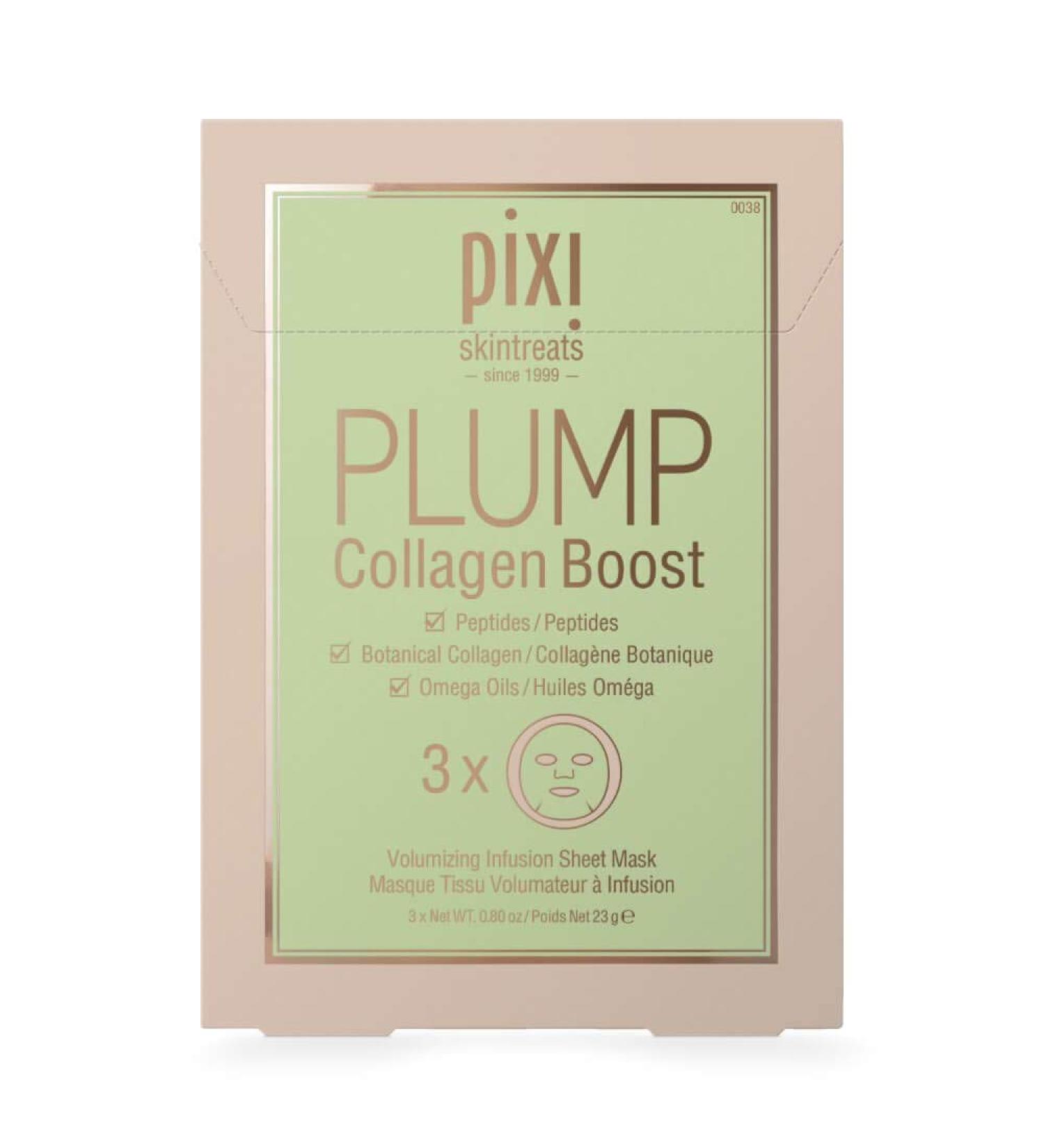 Pixi Beauty Skintreats Volume Volumizing Infusion  Sheet Mask 3 Sheets 0.8 oz (23 g) Each