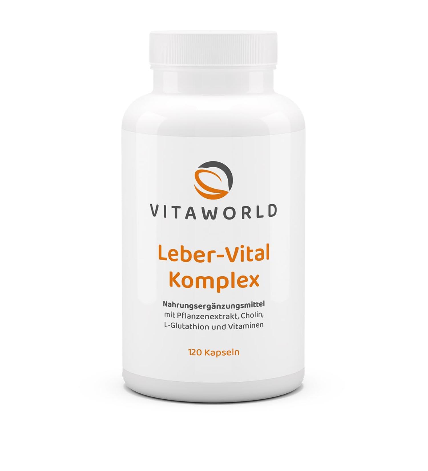 Vitaworld Leber-Vital Complex Vegan - Supports Liver Function with Dandelion Artichoke & Glutathione - 120 Capsules - Buy Online on GoSupps.com