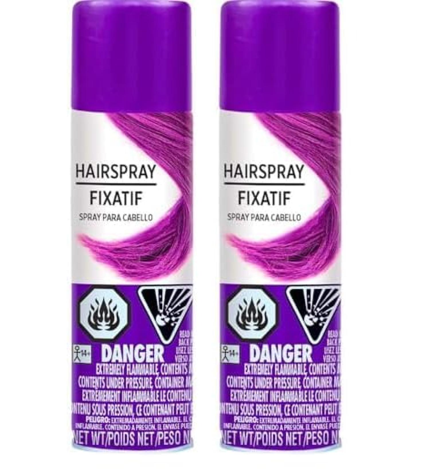 Amscan Hypo-Allergenic Purple Hair Spray - 3 oz. - Perfect Party Accessory 1 Pc. (Pack of 2) - Buy Online on GoSupps.com