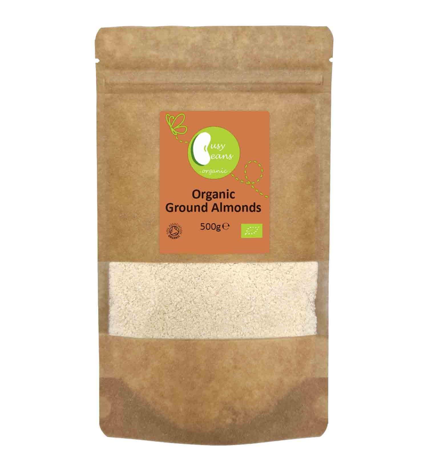Organic Ground Almond - Certified Organic - by Busy Beans Organic (500g) - Buy Online on GoSupps.com
