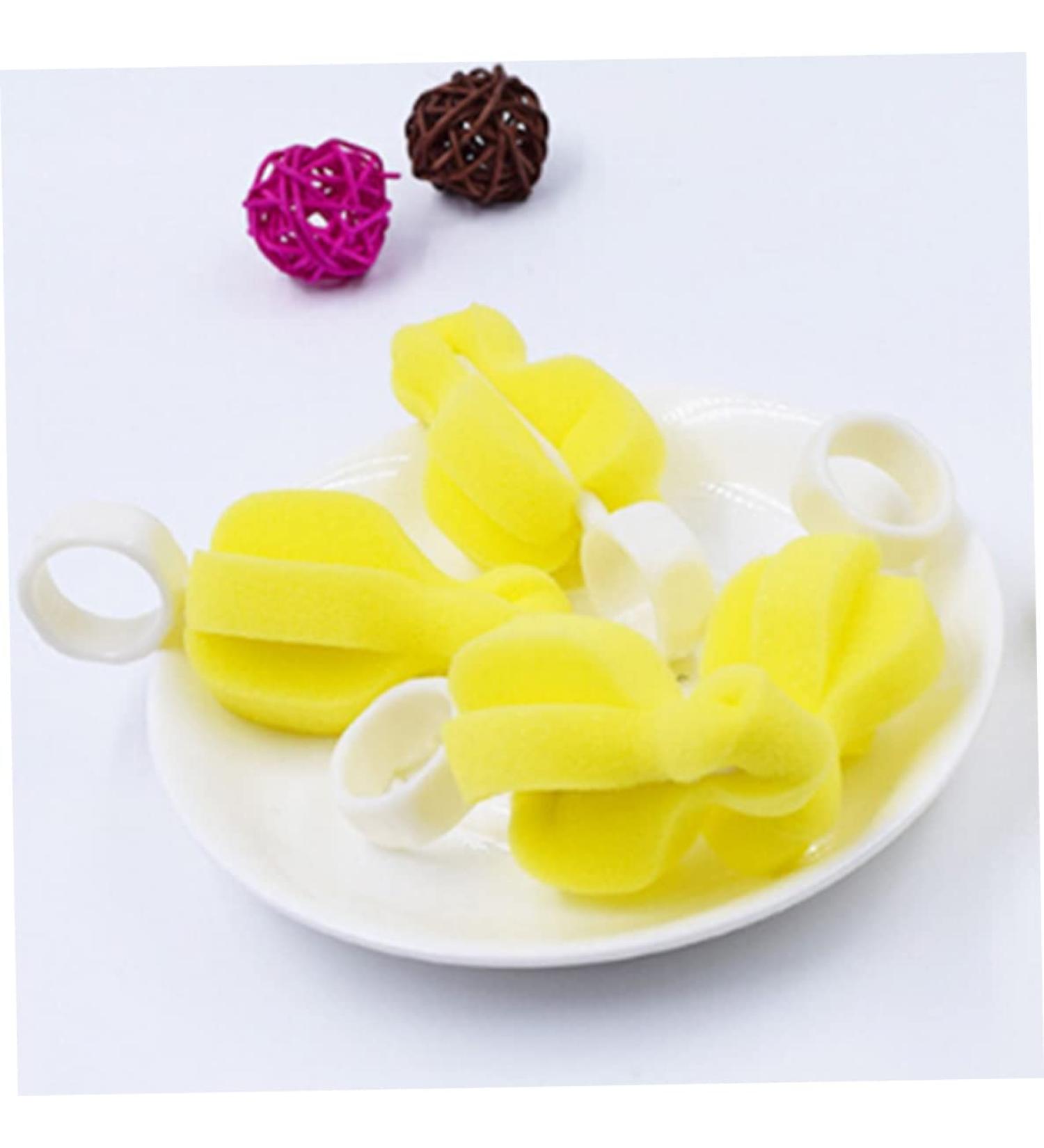 Baby Bottle Brush Set - Pacifier & Nipple Cleaning Sponge - Yellow 2 Pack - Perfect for Baby Milk Bottle Washing - Buy Online on GoSupps.com