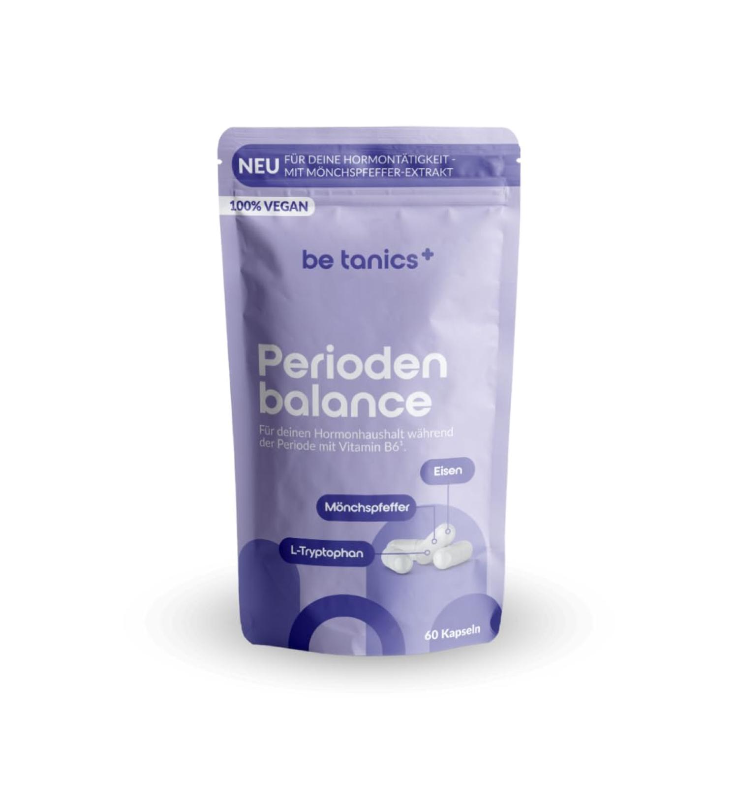 Be Tanics Period Balance - Hormone Support Supplement with Vitamin B6 (60 Capsules) | Dietary Supplement for Menstrual Wellness - Buy Online on GoSupps.com
