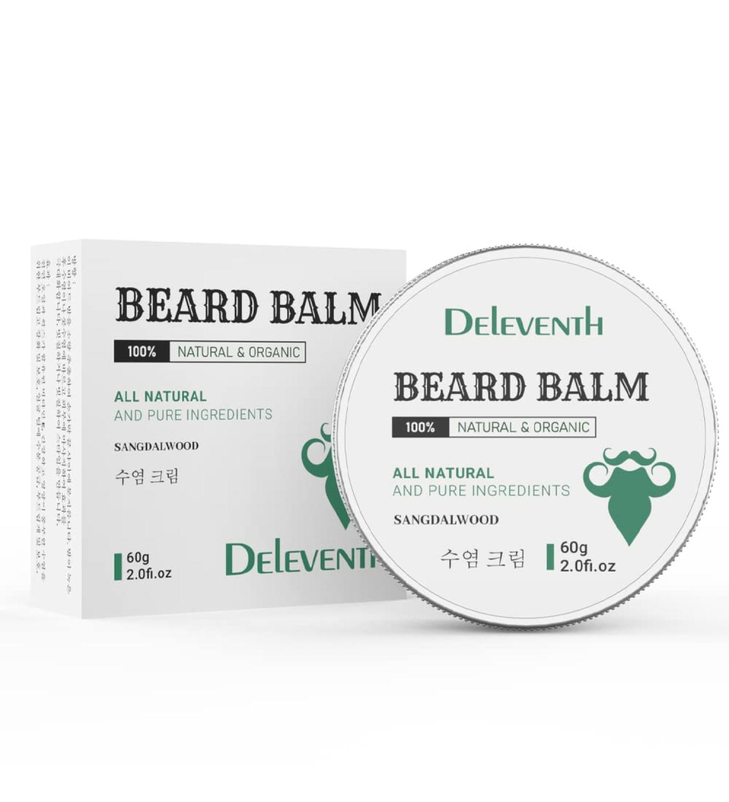 DEleventh Korean Beard Balm 60g | Vitamin E & Natural Oils for Healthy Nourishing Beard | Sandalwood Scent - Hydrate & Protect Facial Hair - Buy Online on GoSupps.com