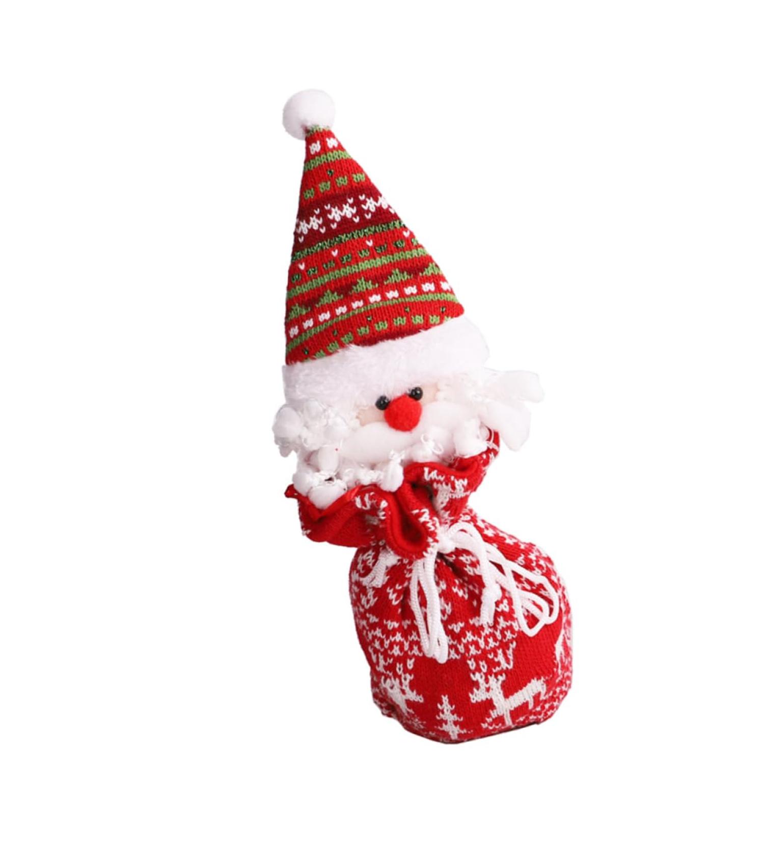 Healvian 1pc Candy Santa Bag Adorable Bags Kids Portable Knitted Draw Child Hanging Ornament Christmas - Buy Online on GoSupps.com