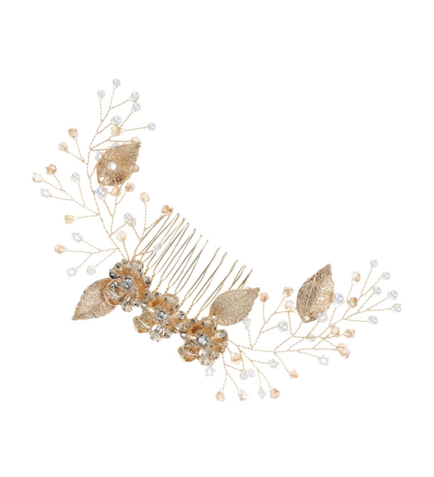 FRCOLOR Comb Bridal Womens Hair Clips Wedding Decorations for Ceremony Metal Hair Clips for Women Metal Trim Hair Decorations Hair Gems for Women Tiara Zinc Alloy Accessories Bride Crystal - Buy Online on GoSupps.com