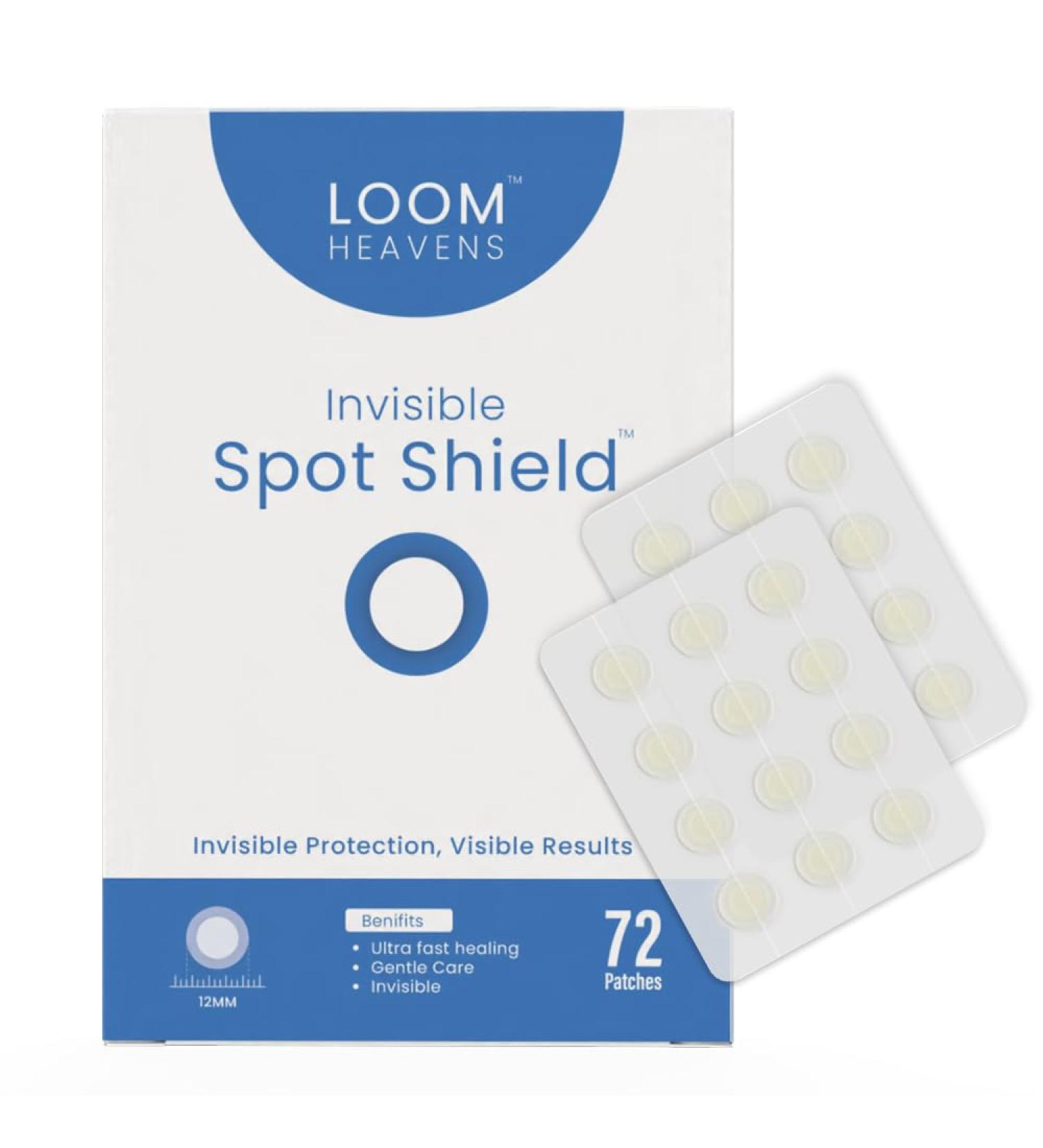 Loom Heavens Invisible Spot Shield- 72 Hydrocolloid Pimple Patches with Salicylic Acid & Camellia Leaf's Extract-Fast-Acting Acne Patches Spot Patches for Acne Scar Treatment and best Acne Skin Care. - Buy Online on GoSupps.com