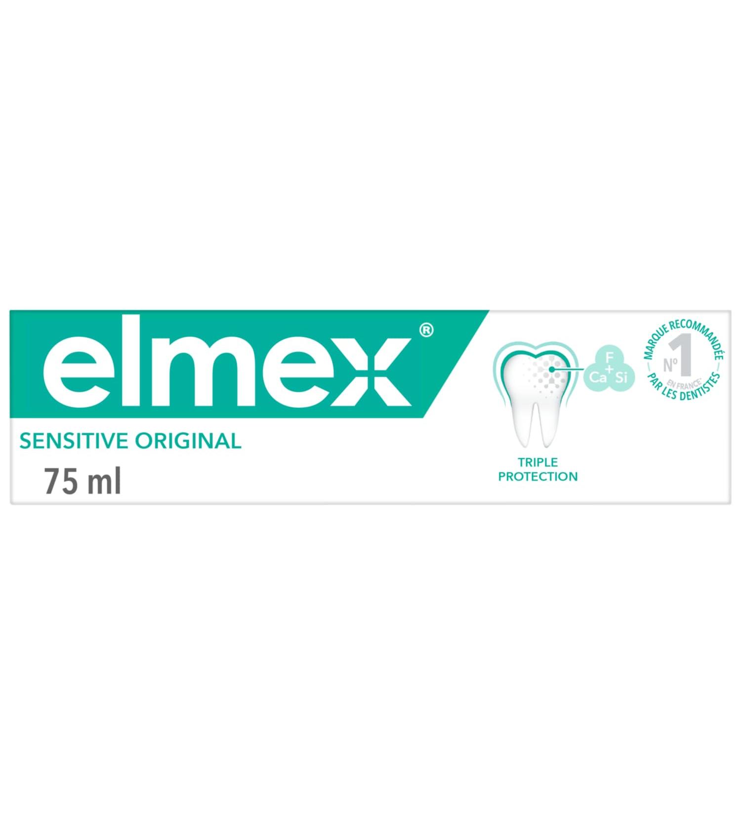  ELMEX ELMEX - Elmex Sensitive Original Toothpaste 0% Colorants - Sensitive Teeth Painful Gums Enamel Protection - 75 ml - Buy Online on GoSupps.com