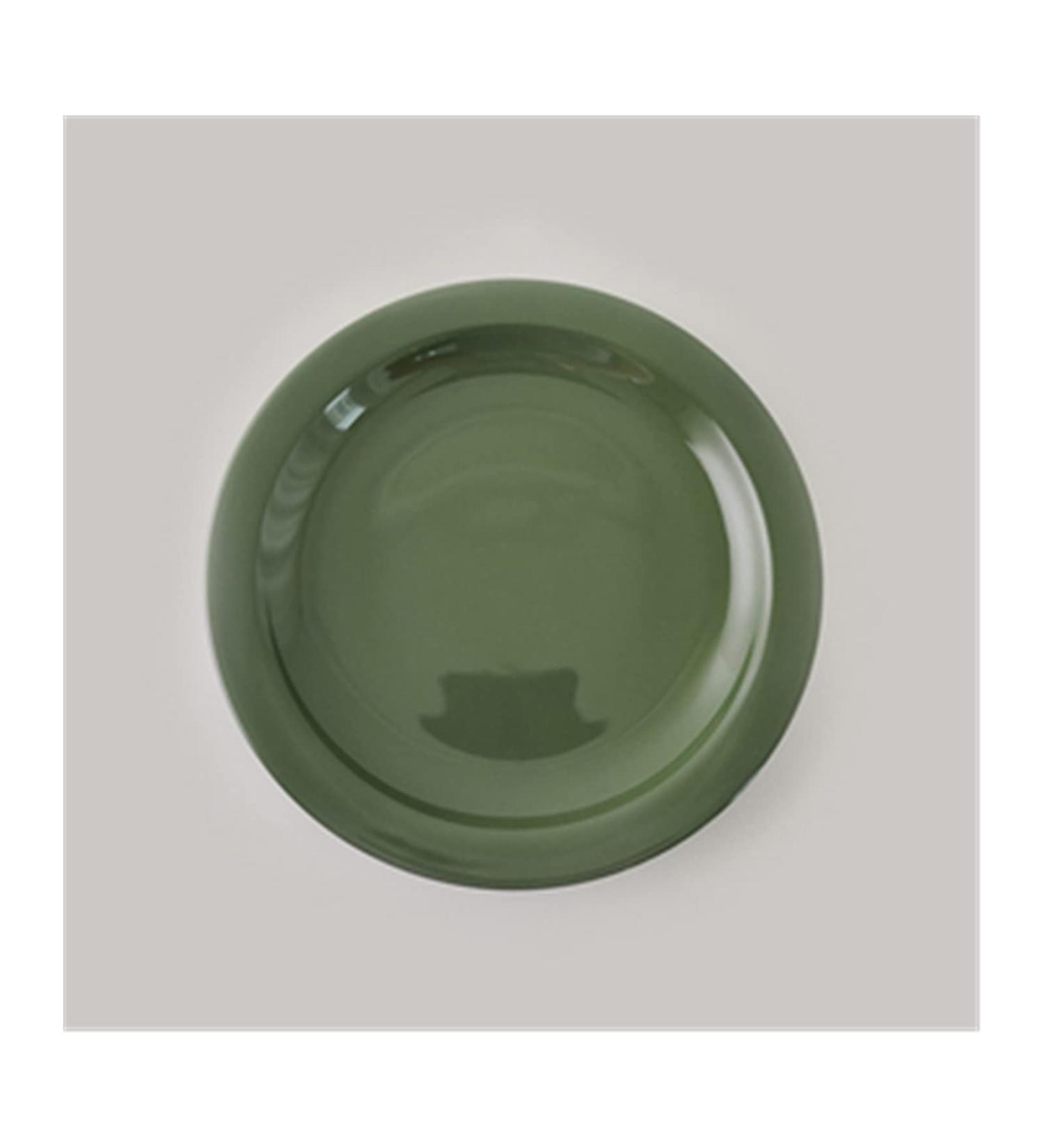 Salad Plate Breakfast Plate Dark Green Gray Green Plate Western Food Chinese Steak Plate Dessert Plate Home Restaurant Kitchen Plate for Kitchen Plate (Color : C Size : CH) Small C - Buy Online on GoSupps.com