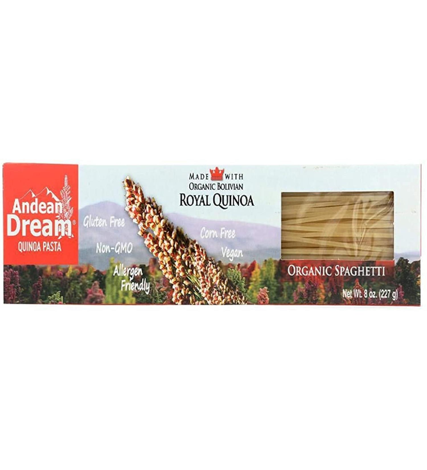 Andean Dream Organic Spaghetti Quinoa Pasta, 8 oz 3 Pack