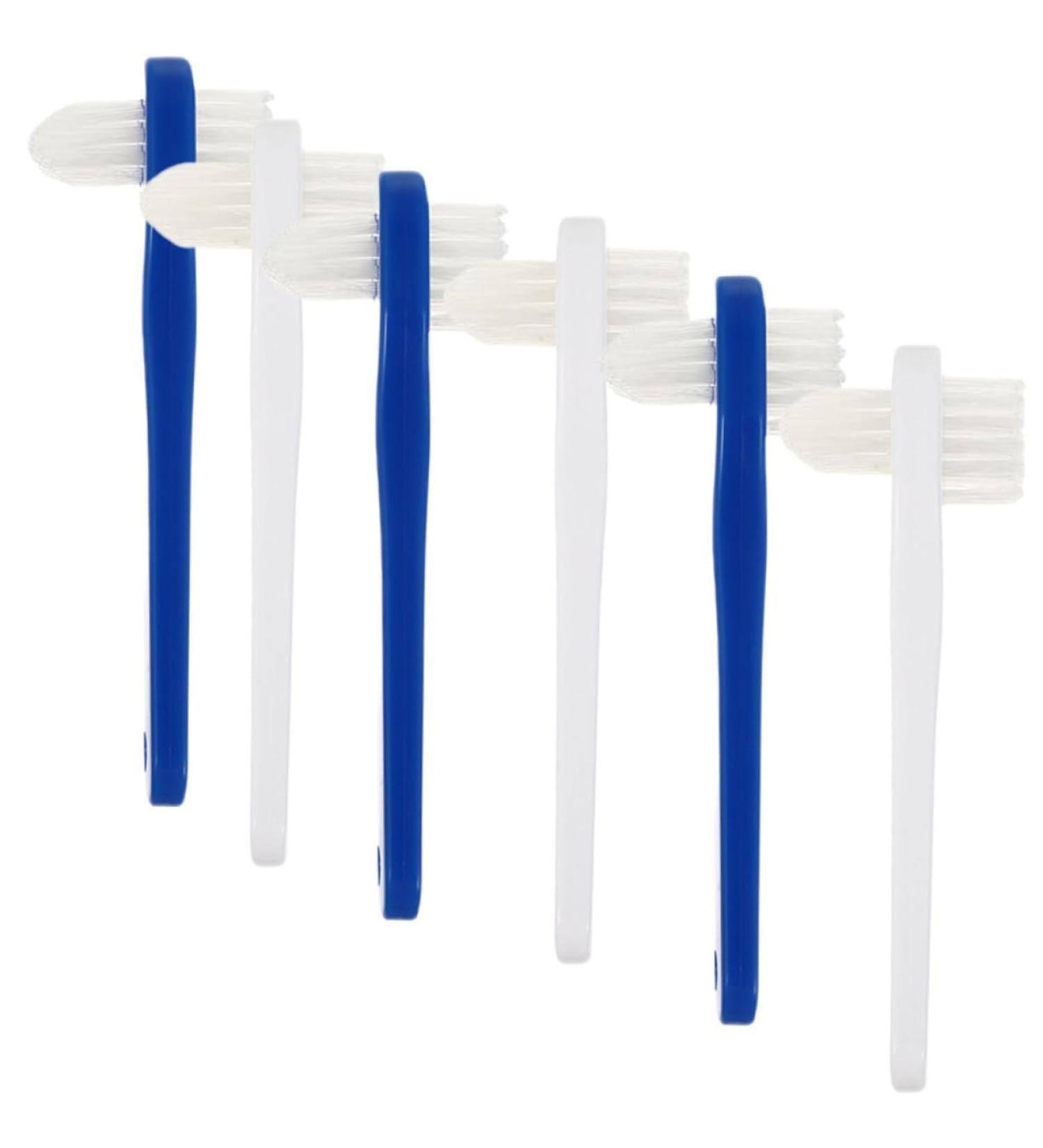 Kombiuda 6-Piece Double-Headed Portable Toothbrush Set | Double-Sided Mouth Cleaning Prosthesis Toothbrush - Buy Online on GoSupps.com