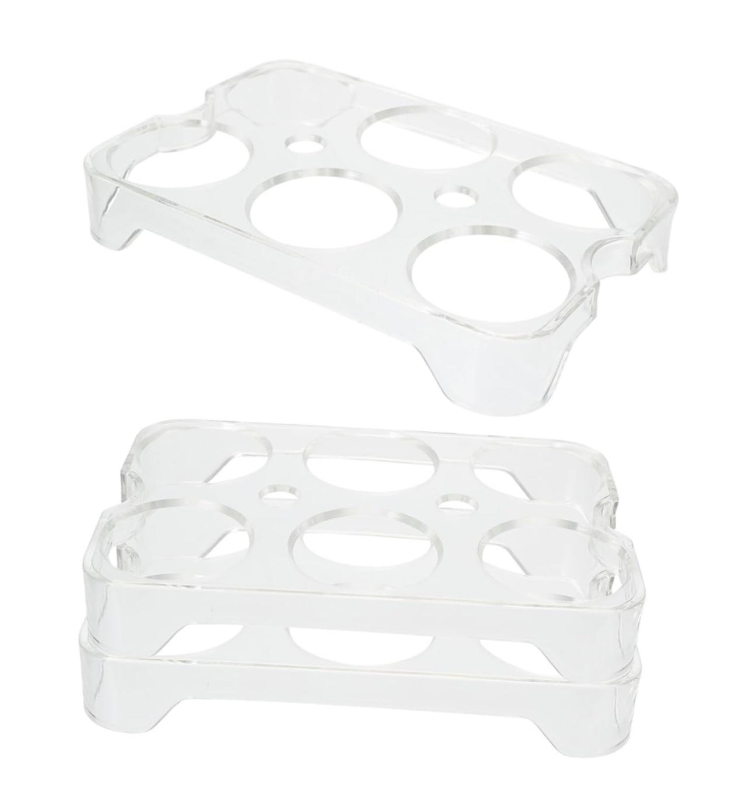 CAXUSD 3pcs Egg Storage Box Refrigerator Fridge Clear Shelves Transparent Egg Racks Flat Shoes Household - Buy Online on GoSupps.com