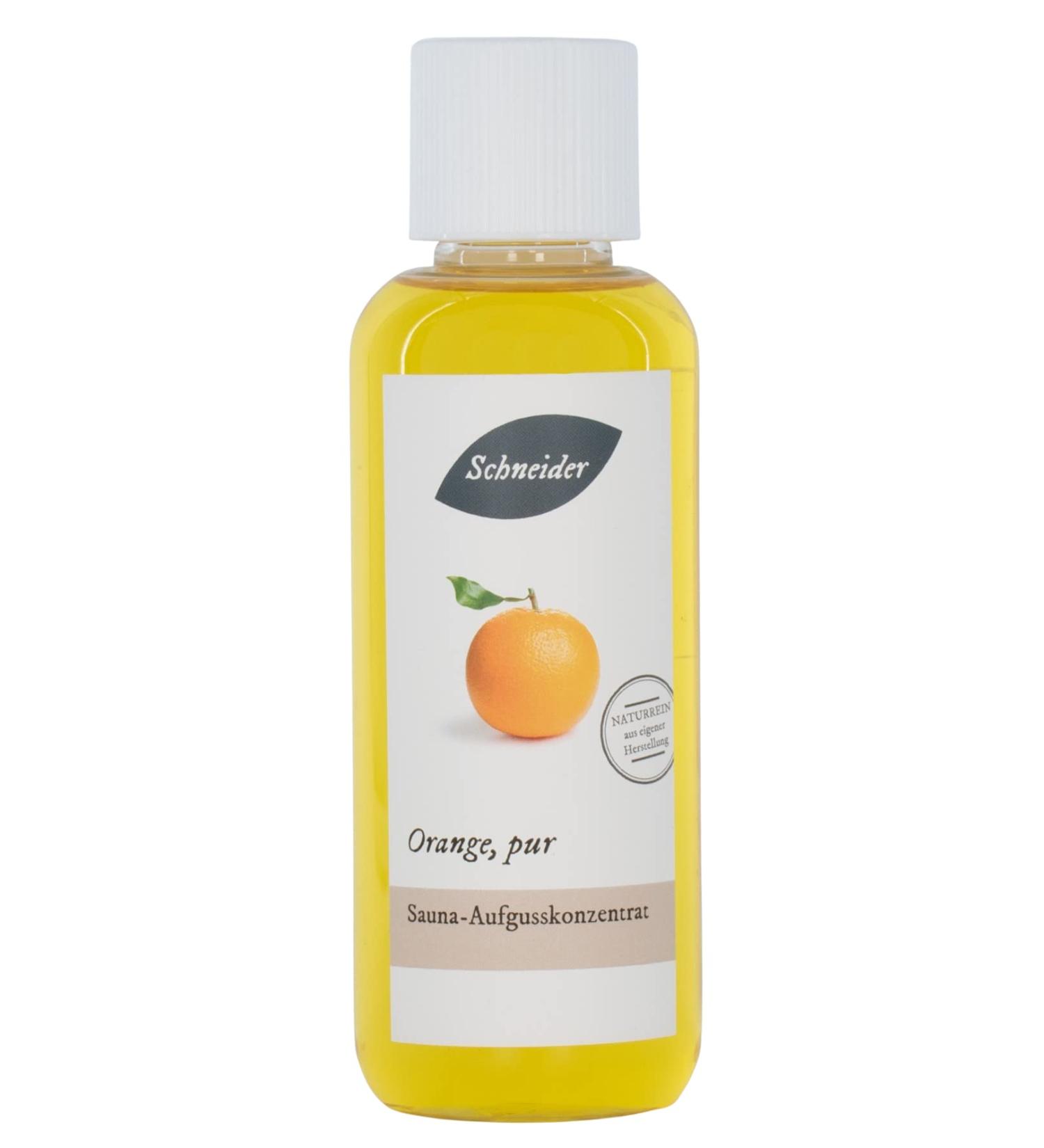 Saunabedarf Schneider - Infusion Concentrate Orange Pur 250ml | Fruity-Warm Sauna Experience - Shop Internationally! - Buy Online on GoSupps.com