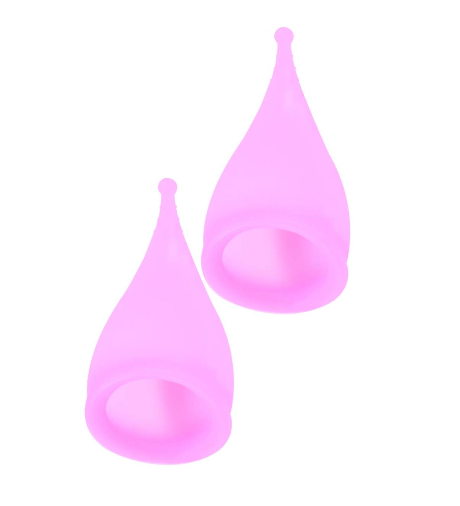 2pcs Pink Silicone Cups for Women - Soft Rubber 8x4.2 CM - Ideal for Comfort & Versatility - Buy Online on GoSupps.com