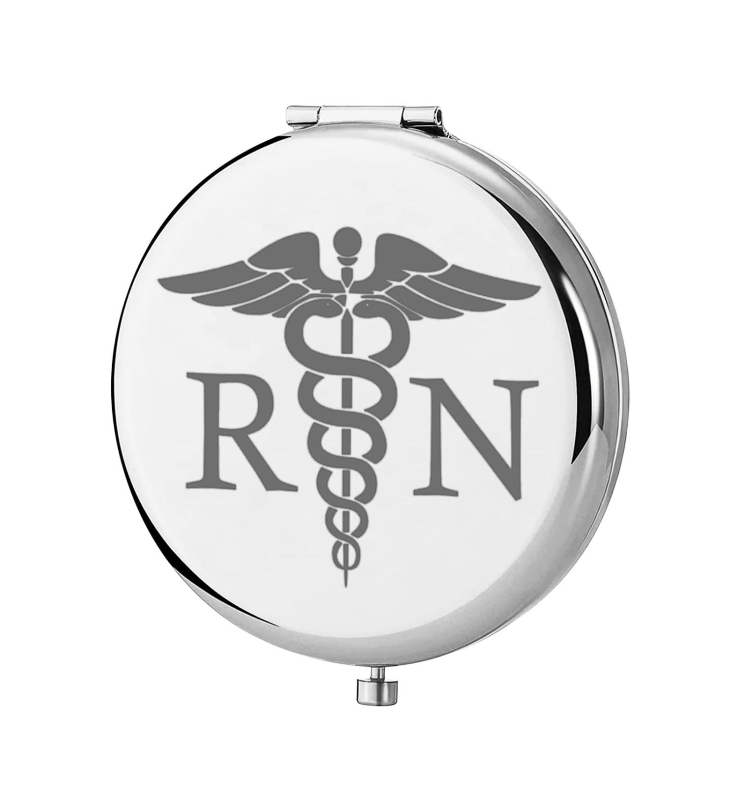 KEYCHIN Registered Nurse Pocket Mirror RN Nurse Gifts Compact Makeup Mirror For RN Nurse Graduation Rn Mirror - Buy Online on GoSupps.com