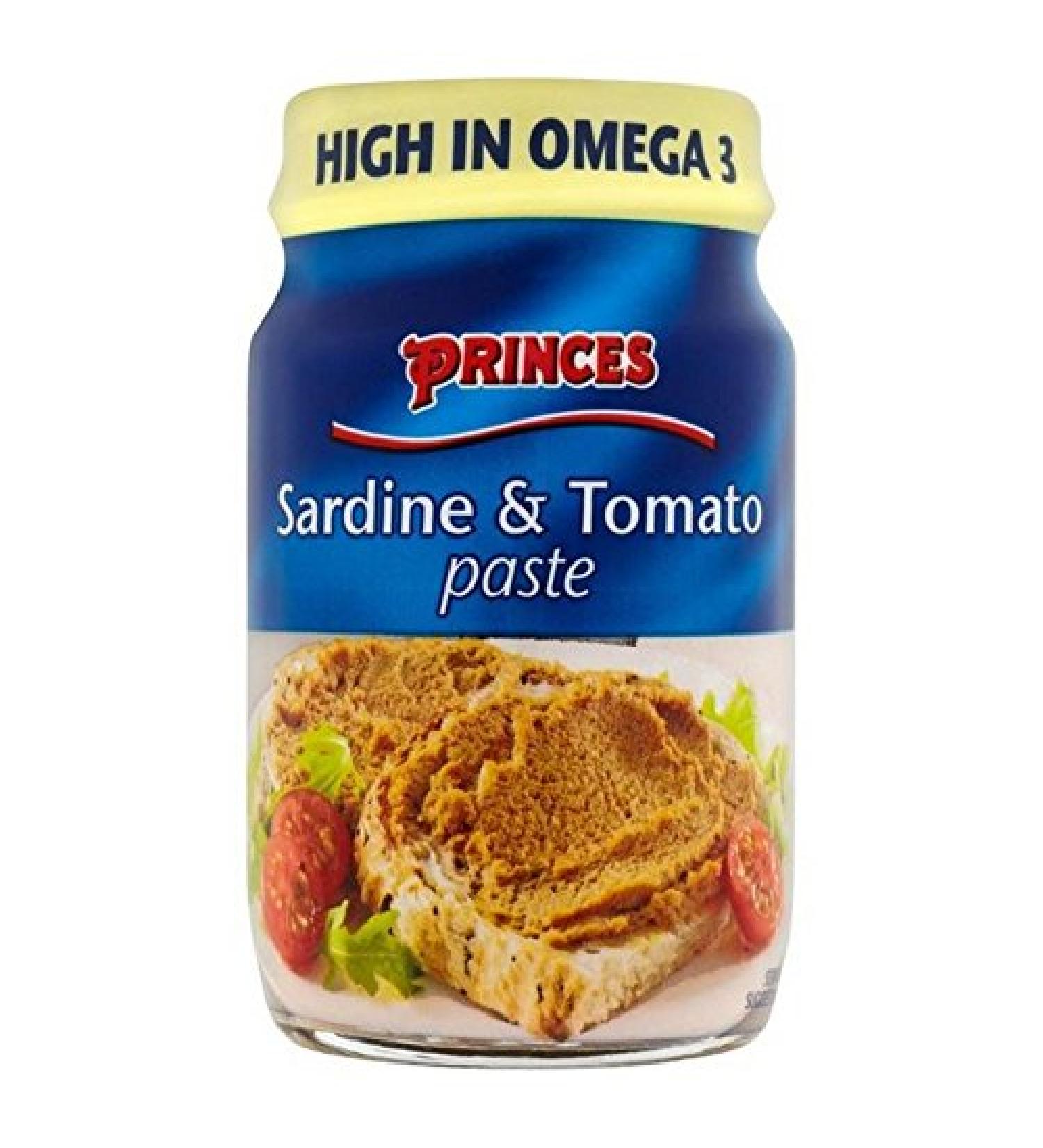 Princes Sardine & Tomato Paste 75g (Pack of 6)