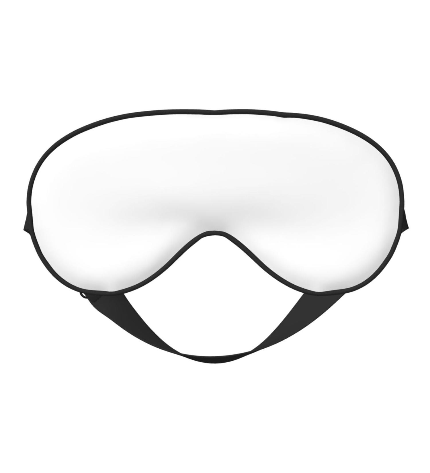 Solid Color White Unisex Adjustable Buckle Blackout Sleep Eye Mask for Travel Yoga & Naps - International Shipping - Buy Online on GoSupps.com