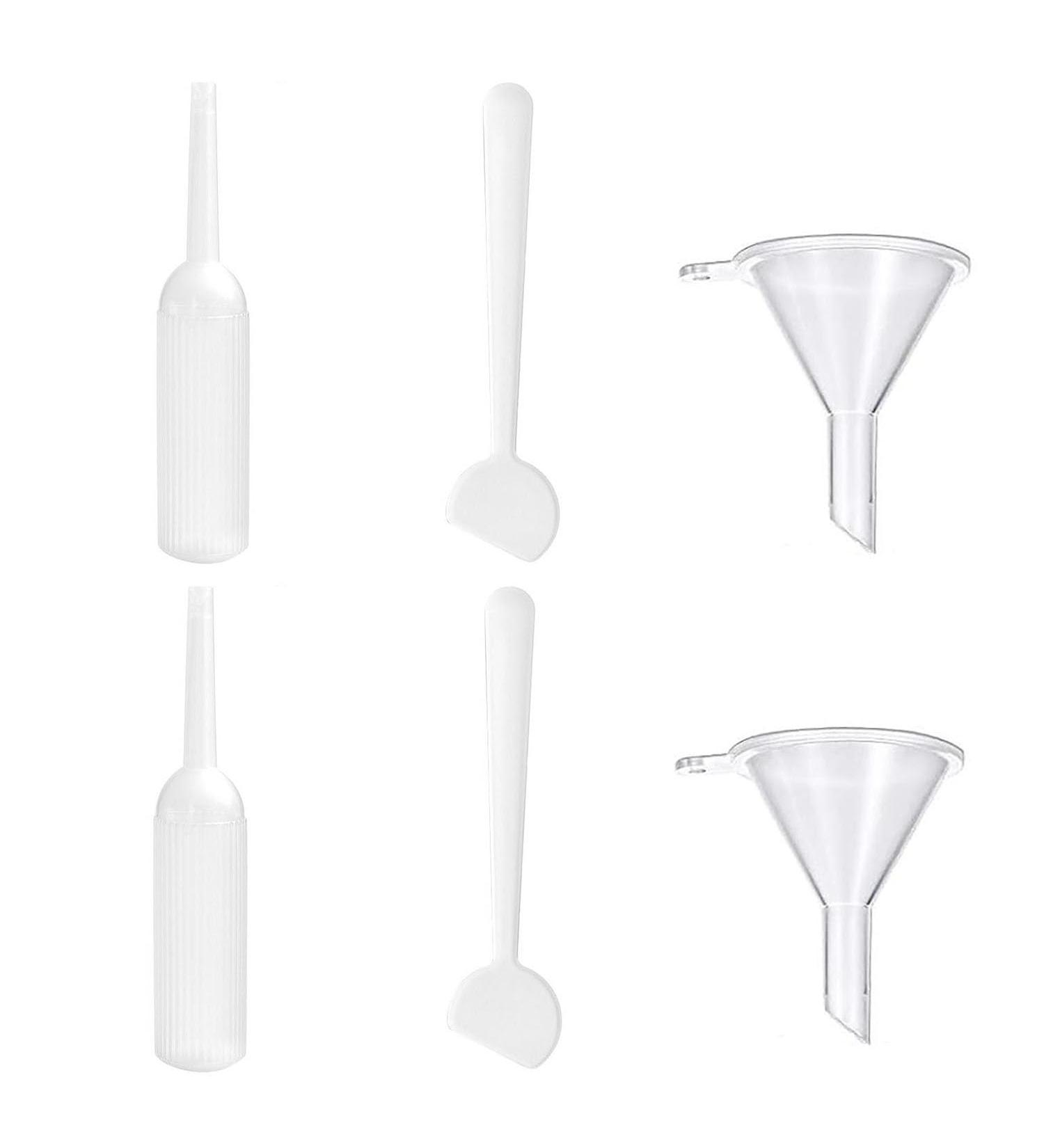 MORICOH Travel bottle set accessories travel gadgets 2 pieces funnels 2 pieces spatulas 2 pieces pipette travel accessories - Buy Online on GoSupps.com