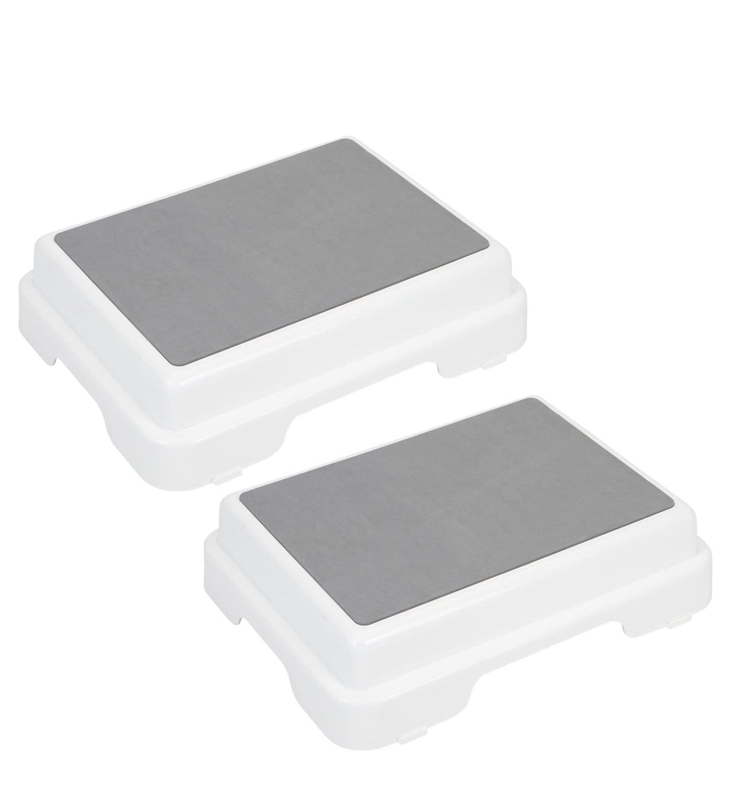 Vive Bath Step Stool (4.5) - Slip Resistant, Stackable Indoor/Outdoor Safety Stepping Stool for Handicap, Elderly, Seniors - Nonslip Bathroom Aid for Bathtub, High Beds, Kitchens - Hands Free (2 Pack) - Buy Online on GoSupps.com