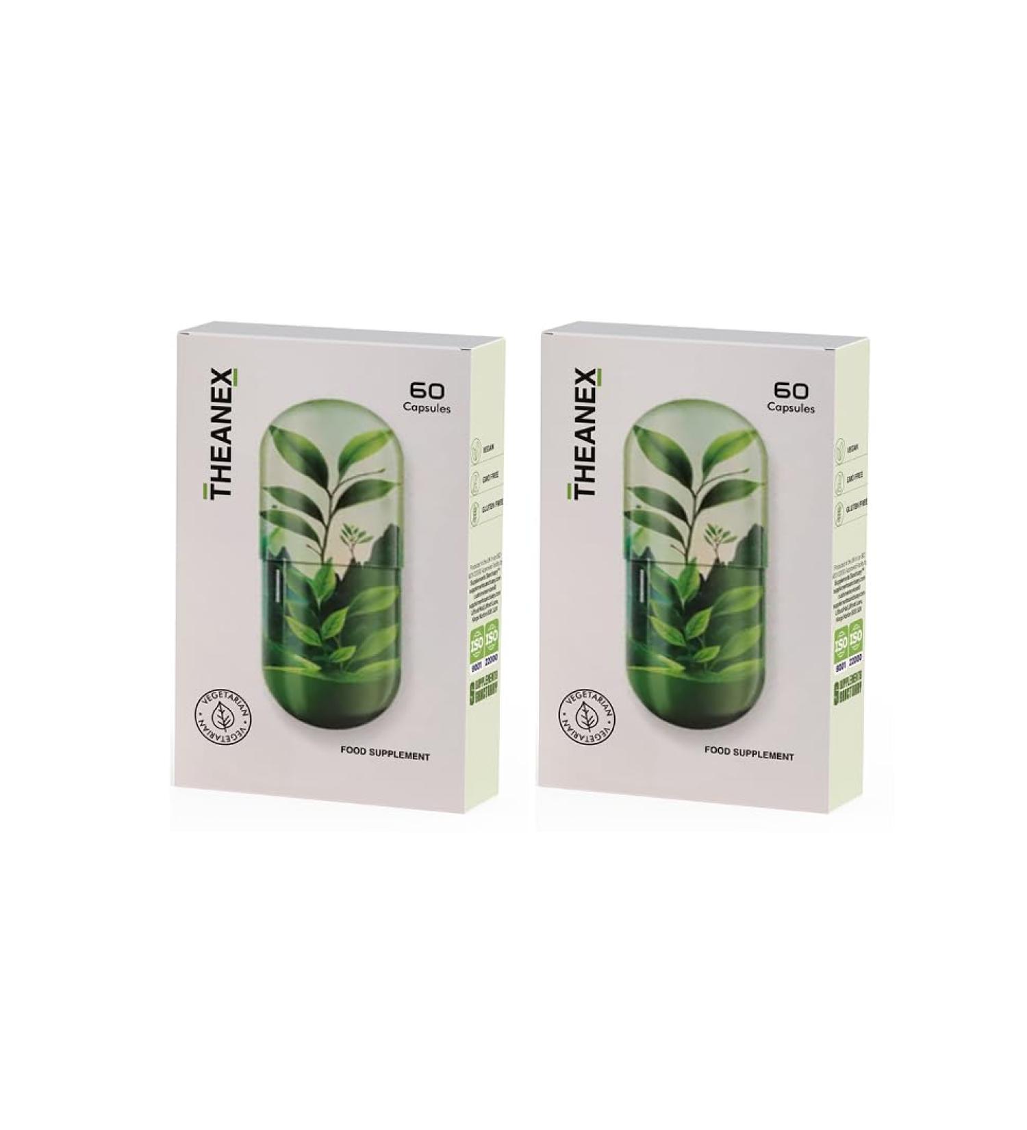 Theanex All Natural Weight Management 120 Capsules - Vegan & Gluten Free with Spirulina, Matcha, L-Arginine, L-Carnitine - 2 Months Supply - Buy Online on GoSupps.com