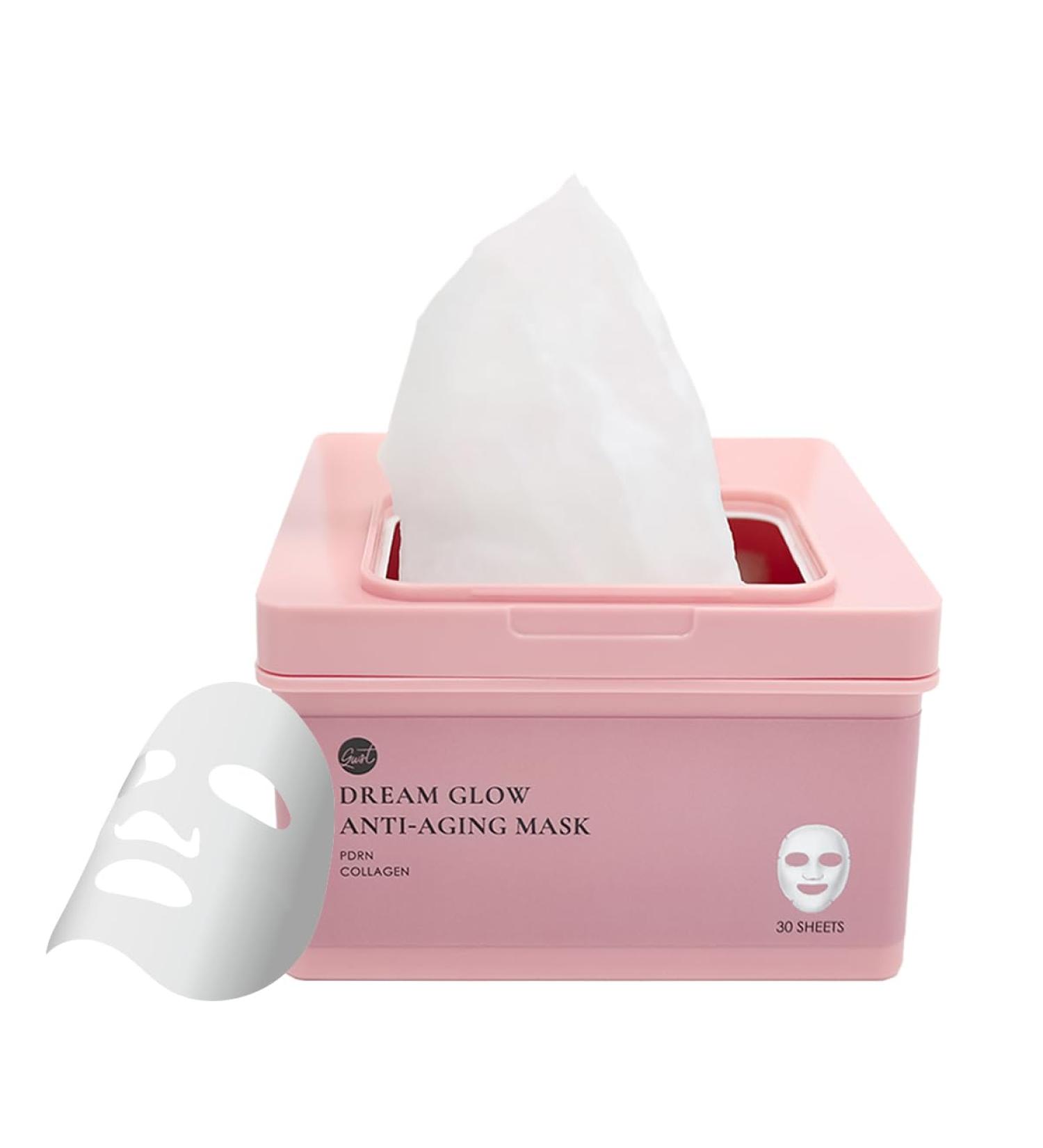 DREAM GLOW BEAUTY MASK (30ea) - Korean Collagen Sheet Mask with PDRN Niacinamide & Hyaluronic Acids for Radiant Skin - Buy Online on GoSupps.com