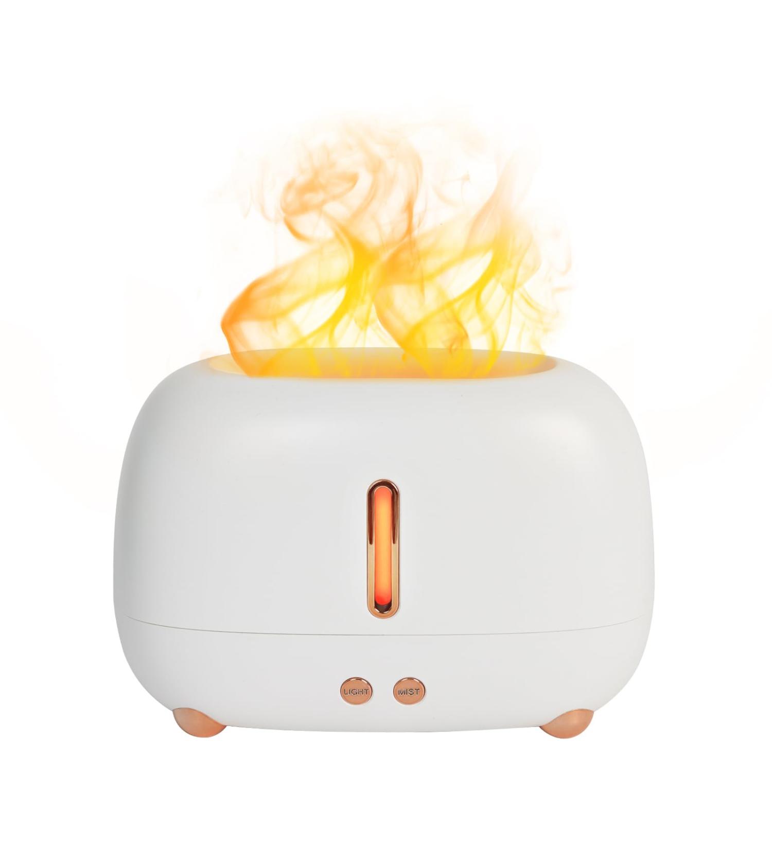 Moorle Aroma Diffuser - Flames Effect Essential Oils Humidifier | 250ml Fragrance Diffuser with 7 LED Colors | Perfect for Home Office and Yoga - Buy Online on GoSupps.com